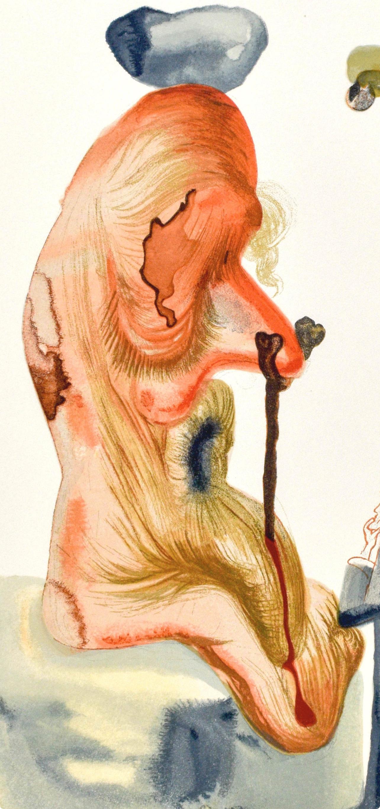 Inferno, Canto XVIII (Field 189-200; M/L. 1039-1138), La Divina Commedia - Print by Salvador Dalí