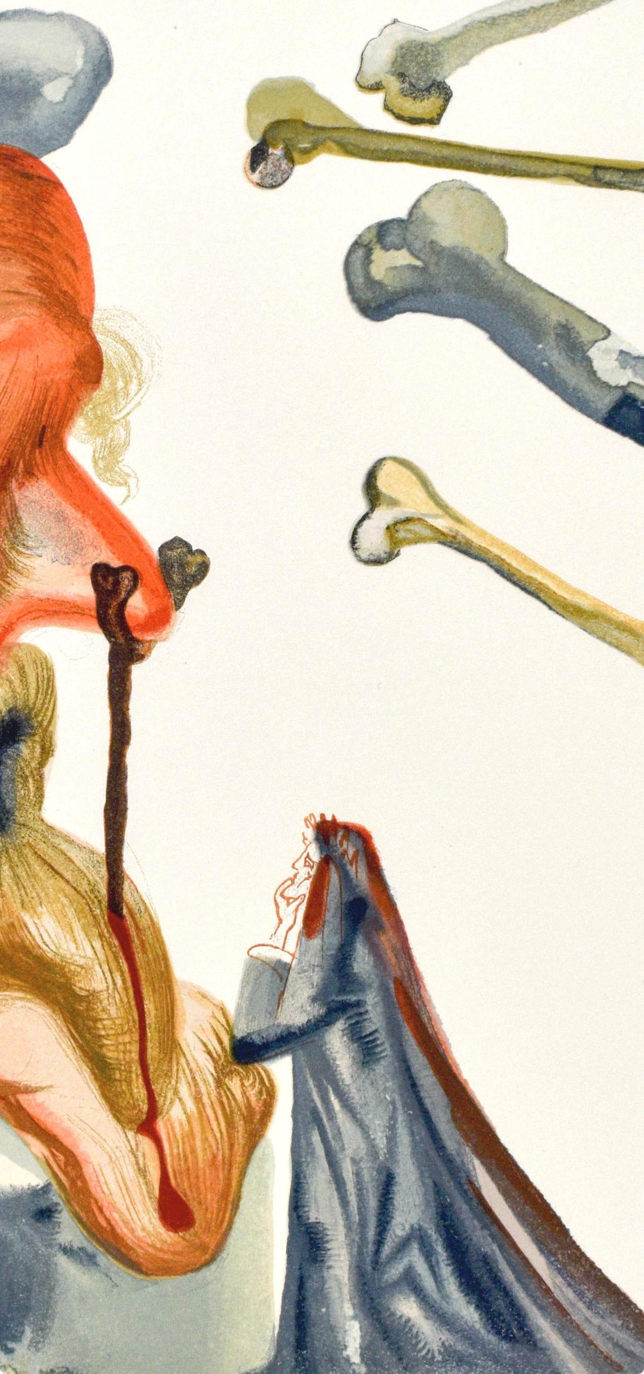 Inferno, Canto XVIII (Field 189-200; M/L. 1039-1138), La Divina Commedia - Surrealist Print by Salvador Dalí