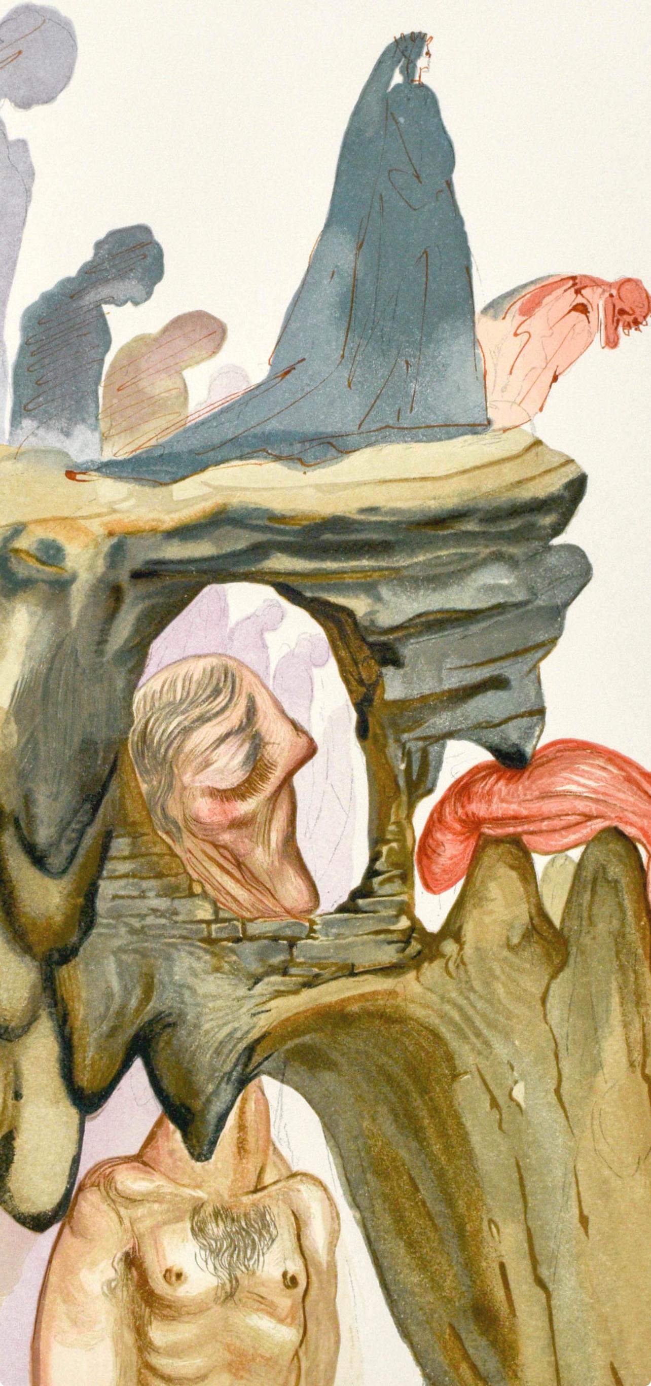 Inferno, Canto XXII (Feld 189-200; M/L. 1039-1138), La Divina Commedia – Print von Salvador Dalí