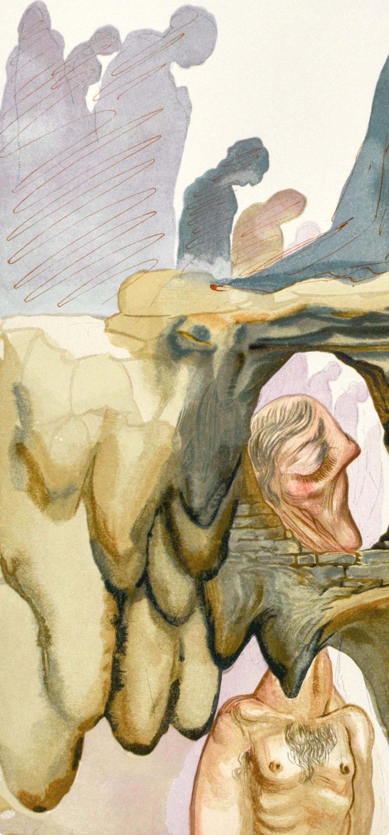 Inferno, Canto XXII (Feld 189-200; M/L. 1039-1138), La Divina Commedia (Surrealismus), Print, von Salvador Dalí