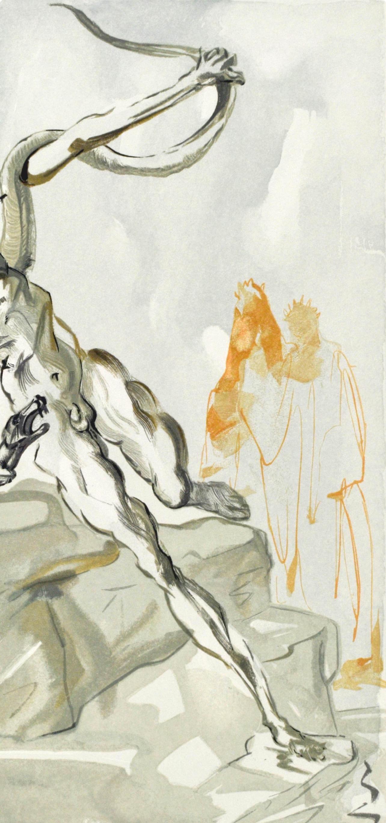 Inferno, Canto XXIV (Field 189-200; M/L. 1039-1138), La Divina Commedia - Surrealist Print by Salvador Dalí