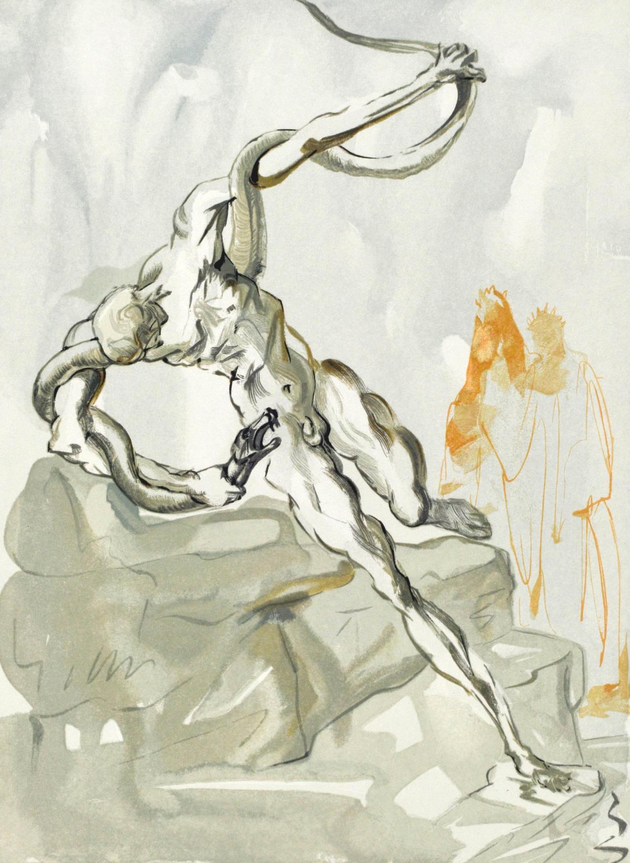 Salvador Dalí Landscape Print - Inferno, Canto XXIV (Field 189-200; M/L. 1039-1138), La Divina Commedia