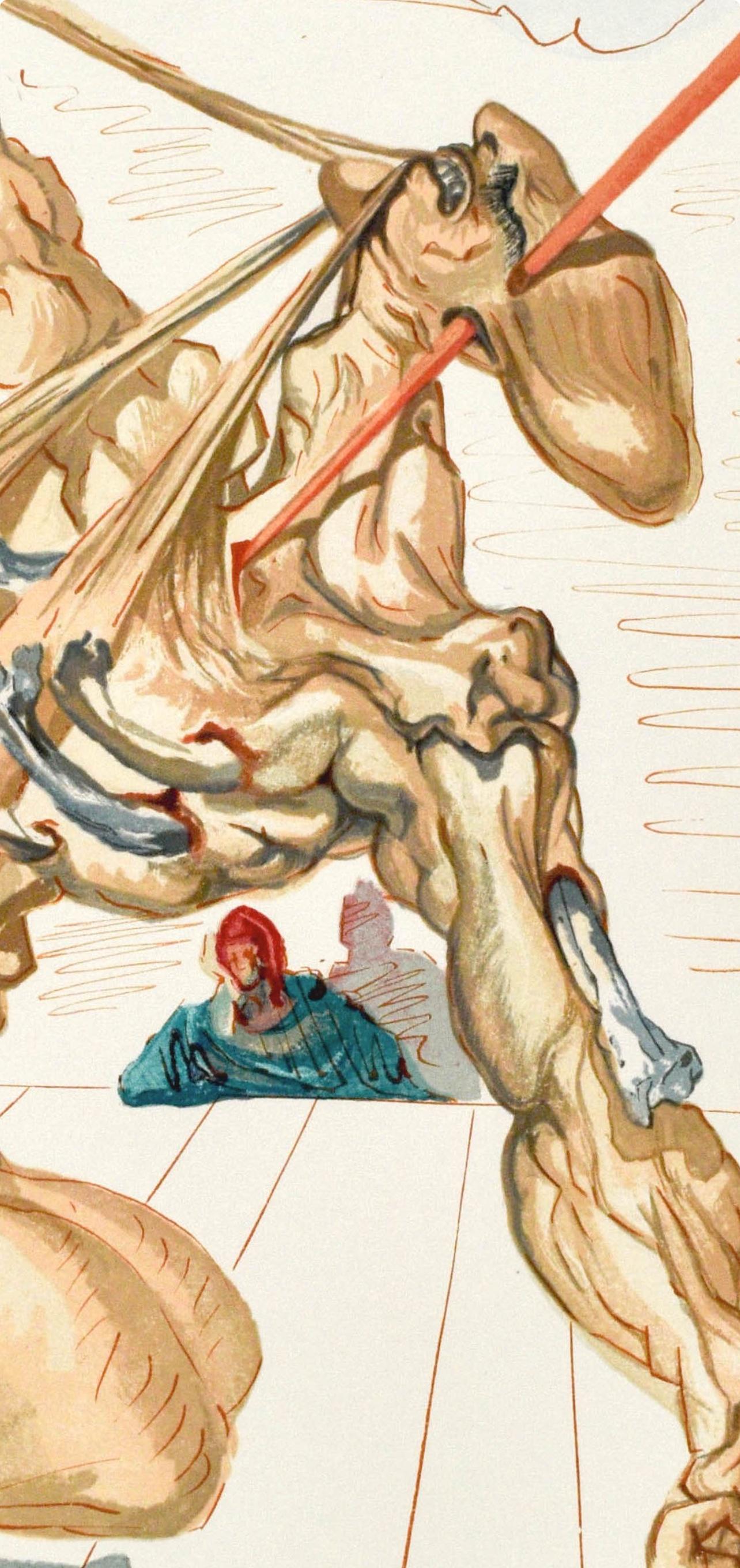 Inferno, Canto XXIX (Field 189-200; M/L. 1039-1138), La Divina Commedia - White Figurative Print by Salvador Dalí