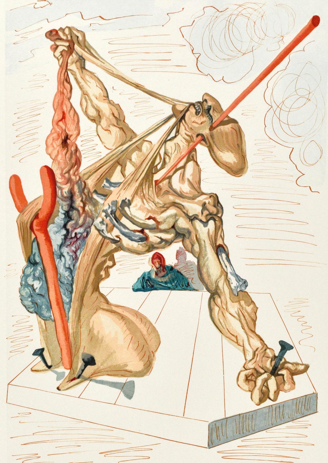 Salvador Dalí Figurative Print - Inferno, Canto XXIX (Field 189-200; M/L. 1039-1138), La Divina Commedia