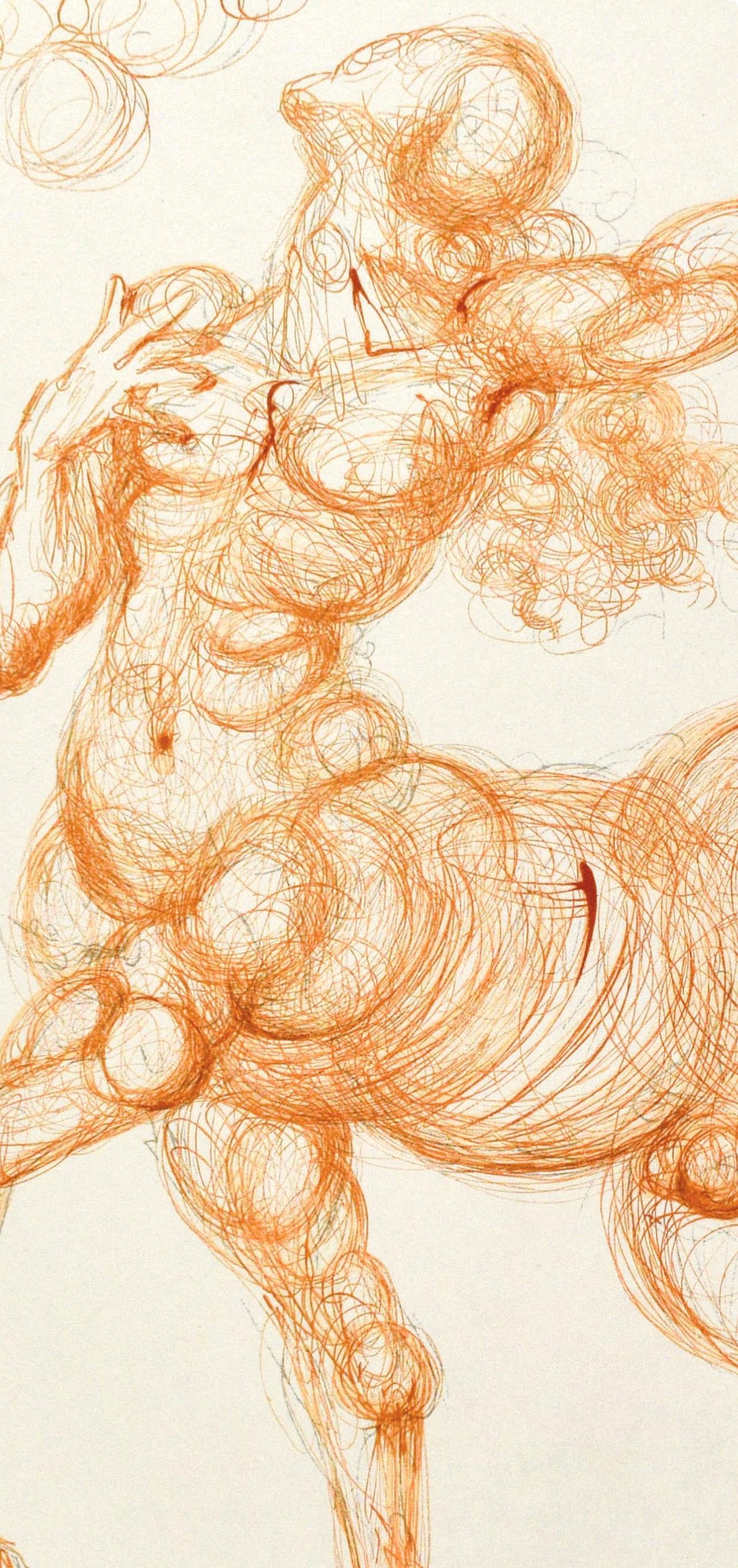 Inferno, Canto XXV (Field 189-200; M/L. 1039-1138), La Divina Commedia - White Figurative Print by Salvador Dalí