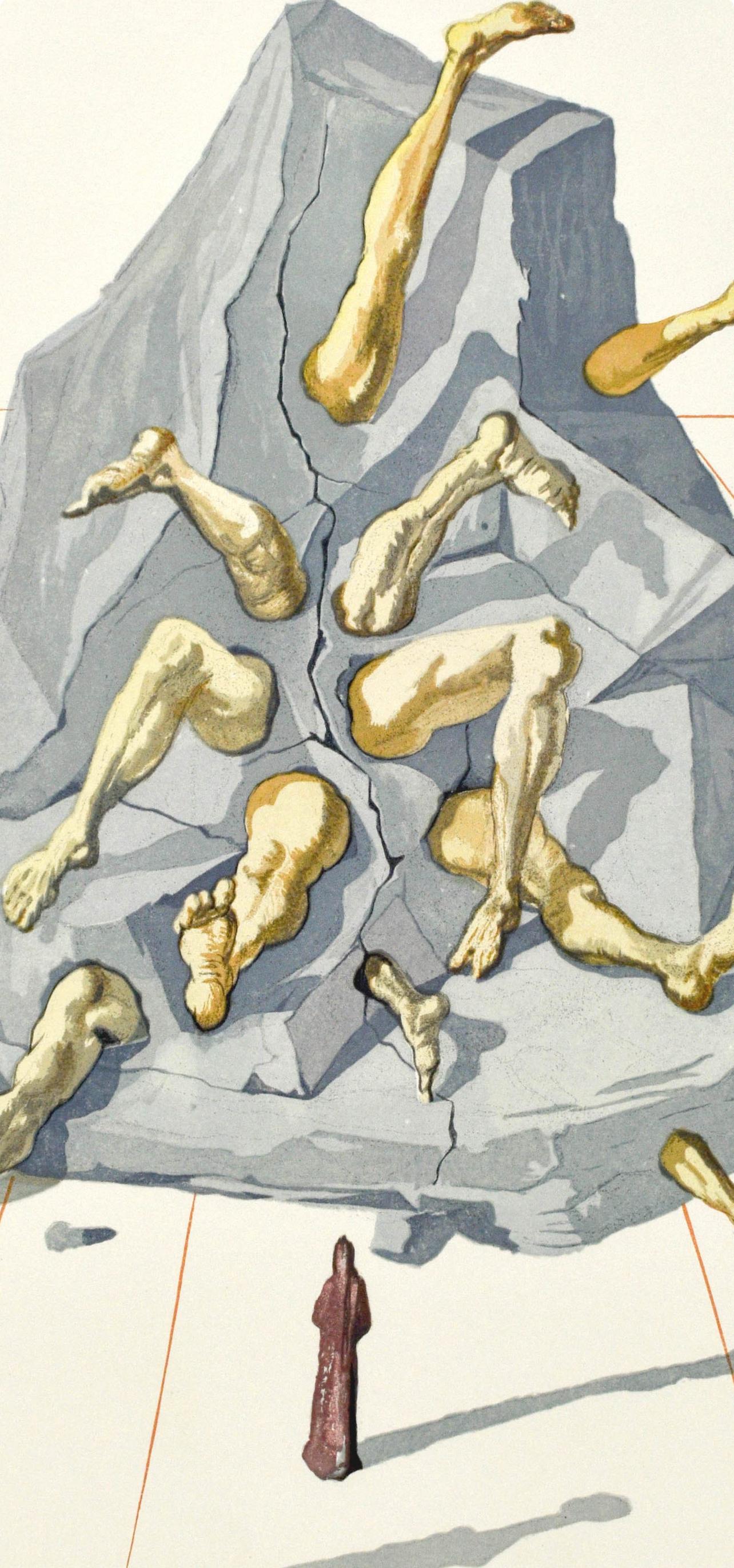 Inferno, Canto XXVI (Field 189-200; M/L. 1039-1138), La Divina Commedia - Print by Salvador Dalí