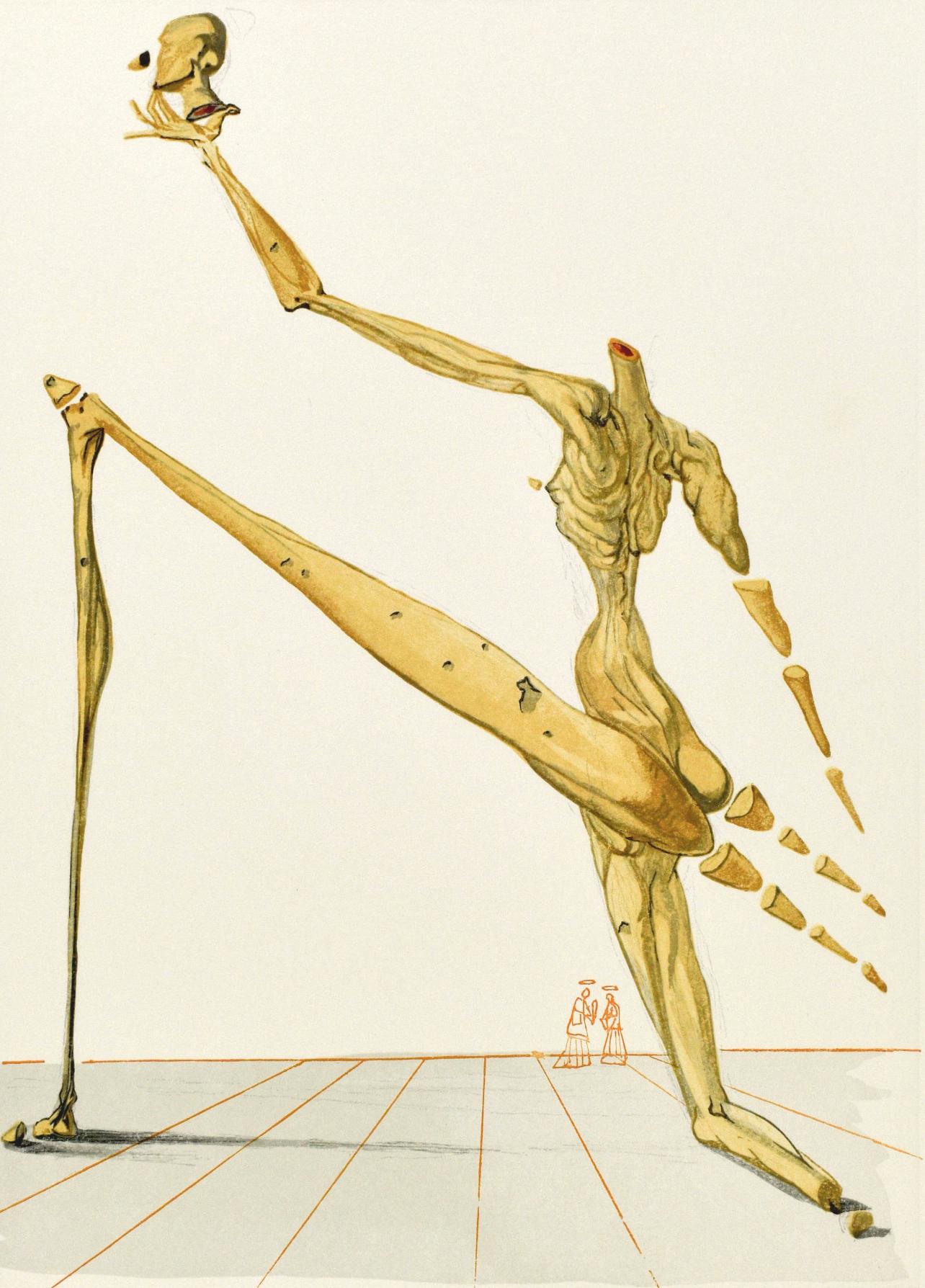 Salvador Dalí Landscape Print - Inferno, Canto XXVIII (Field 189-200; M/L. 1039-1138), La Divina Commedia