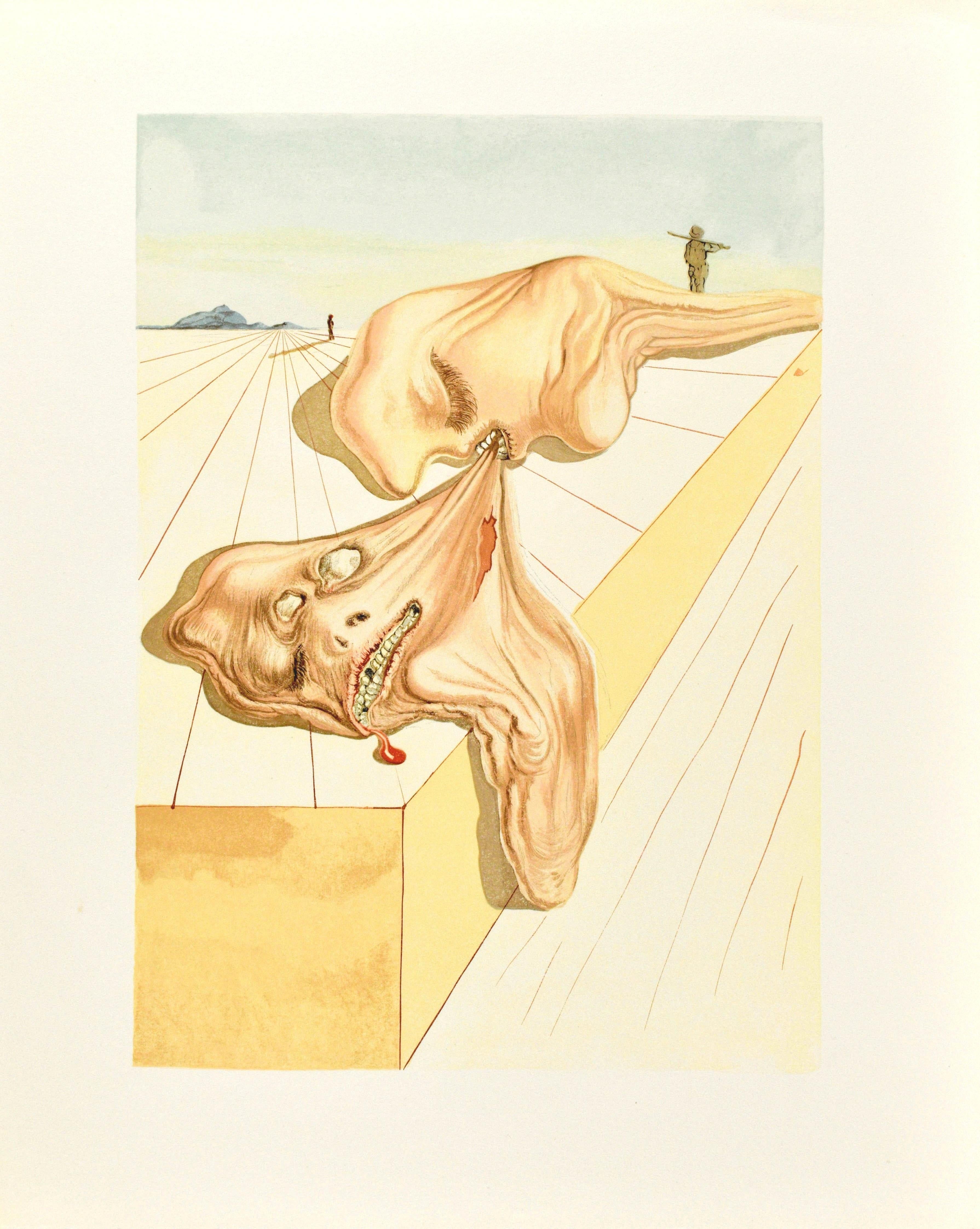 Woodcut in colors on vélin pur chiffon de Rives paper. Paper size: 13 x 10.375 inches. Inscription: Unsigned and unnumbered, as issued. Catalogue raisonné reference: Michler & Löpsinger 1039-1138; Field 189-200. Notes: From the folio, La Divina
