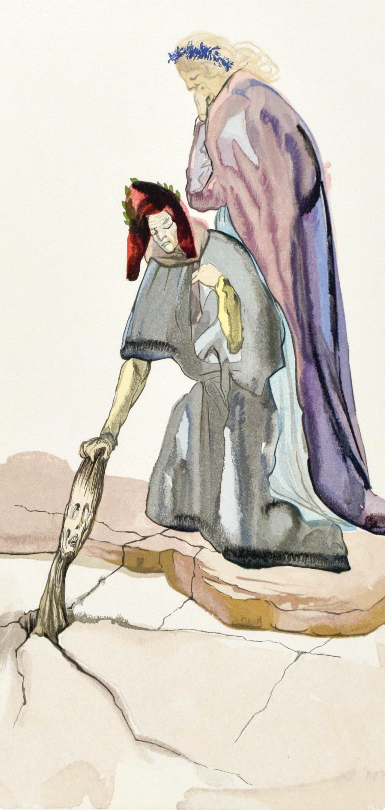 Inferno, Canto XXXII (Field 189-200; M/L. 1039-1138), La Divina Commedia - Print by Salvador Dalí