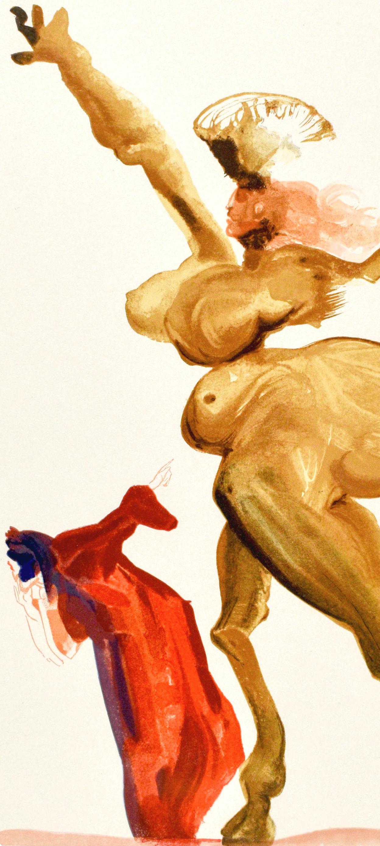 Inferno, Canto XXXIII (Feld 189-200; M/L. 1039-1138), La Divina Commedia – Print von Salvador Dalí