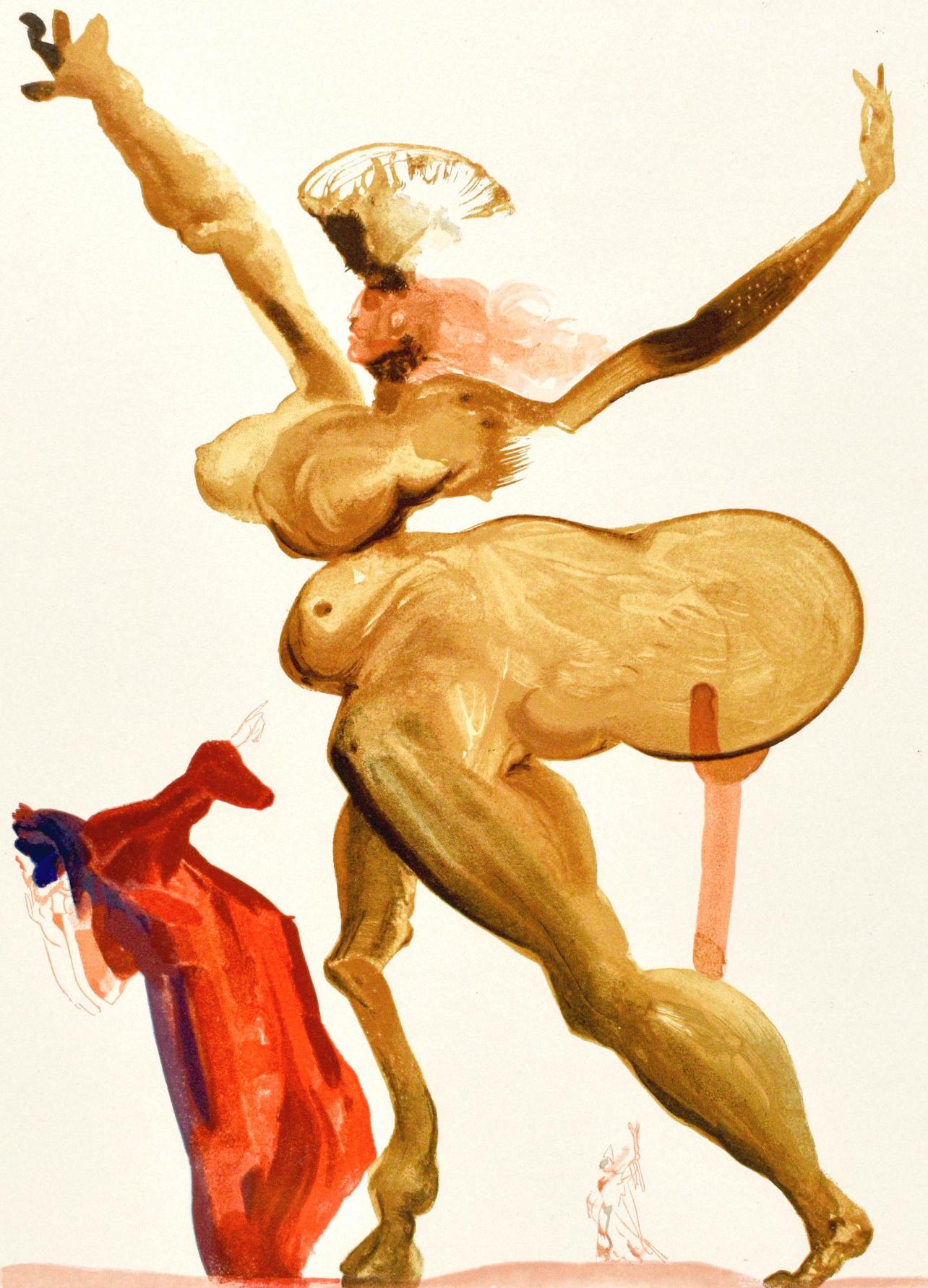 Salvador Dalí Landscape Print – Inferno, Canto XXXIII (Feld 189-200; M/L. 1039-1138), La Divina Commedia