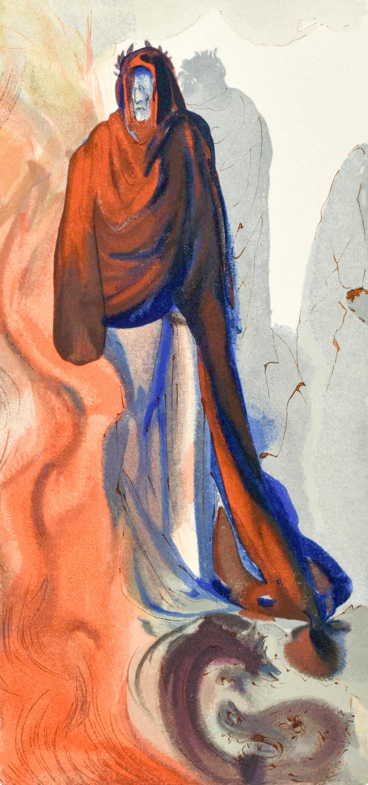Inferno, Canto XXXIV (Field 189-200; M/L. 1039-1138), La Divina Commedia - Print by Salvador Dalí