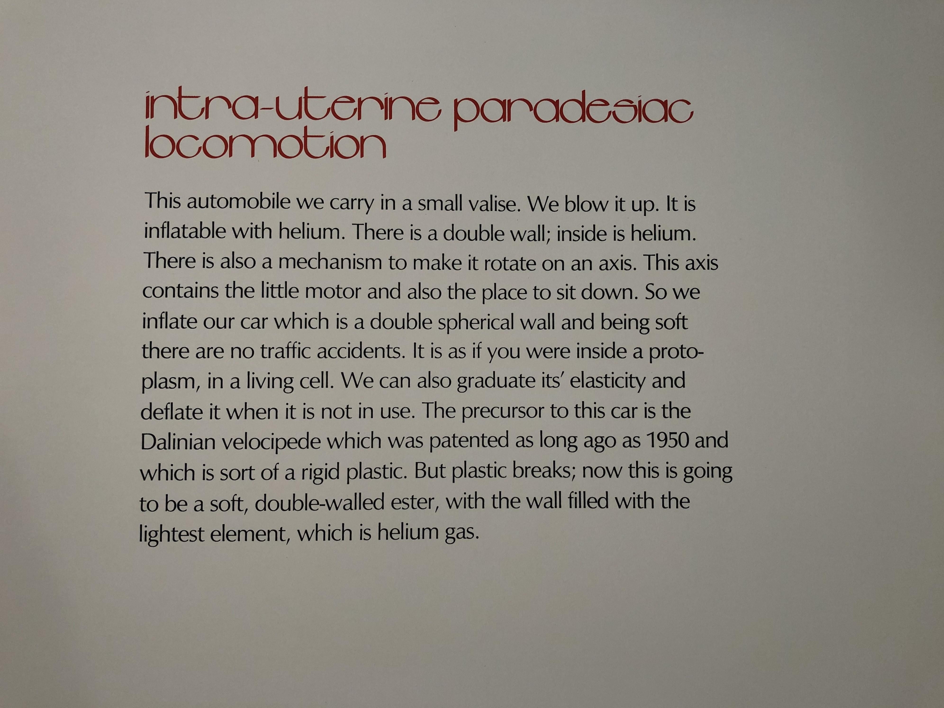 Intra-Uterine Paradisiac Locomotion  - Surrealist Print by Salvador Dalí