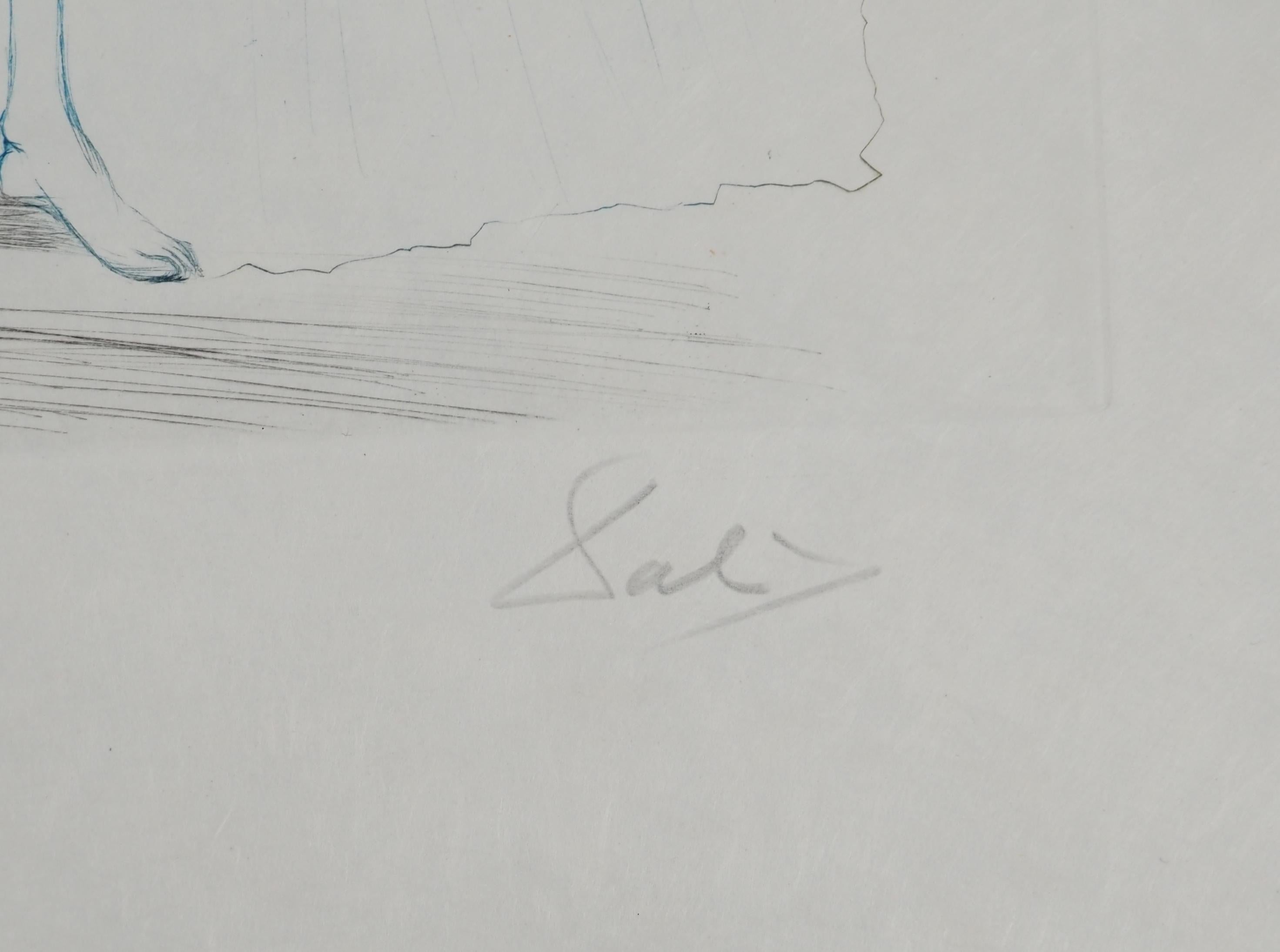 Iseult De Las Manos Blancas - Grabado original firmado a mano (Campo #70-10 Q) - Print de Salvador Dalí
