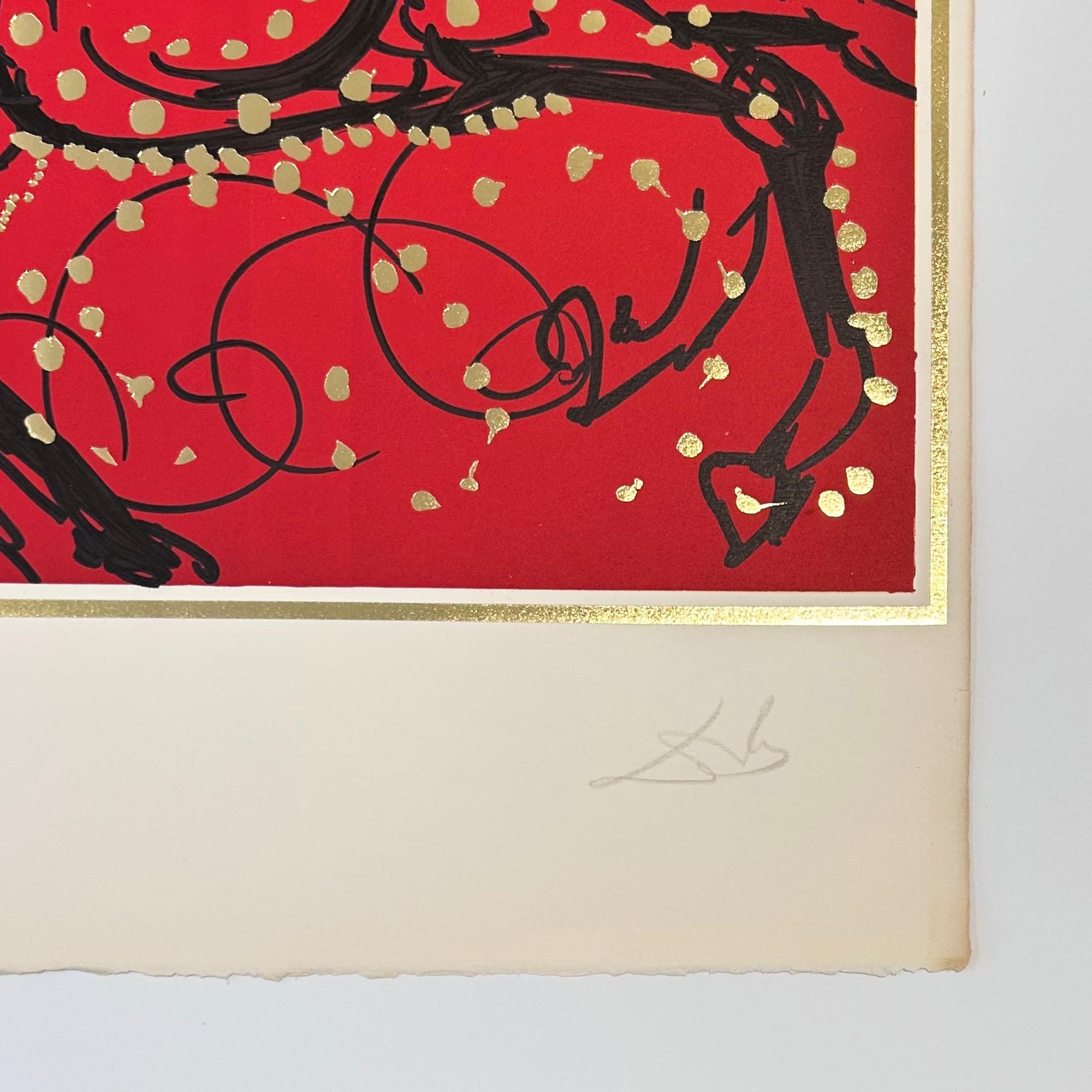 James the Greater (Lancelot of the Lake) - Red Portrait Print by Salvador Dalí