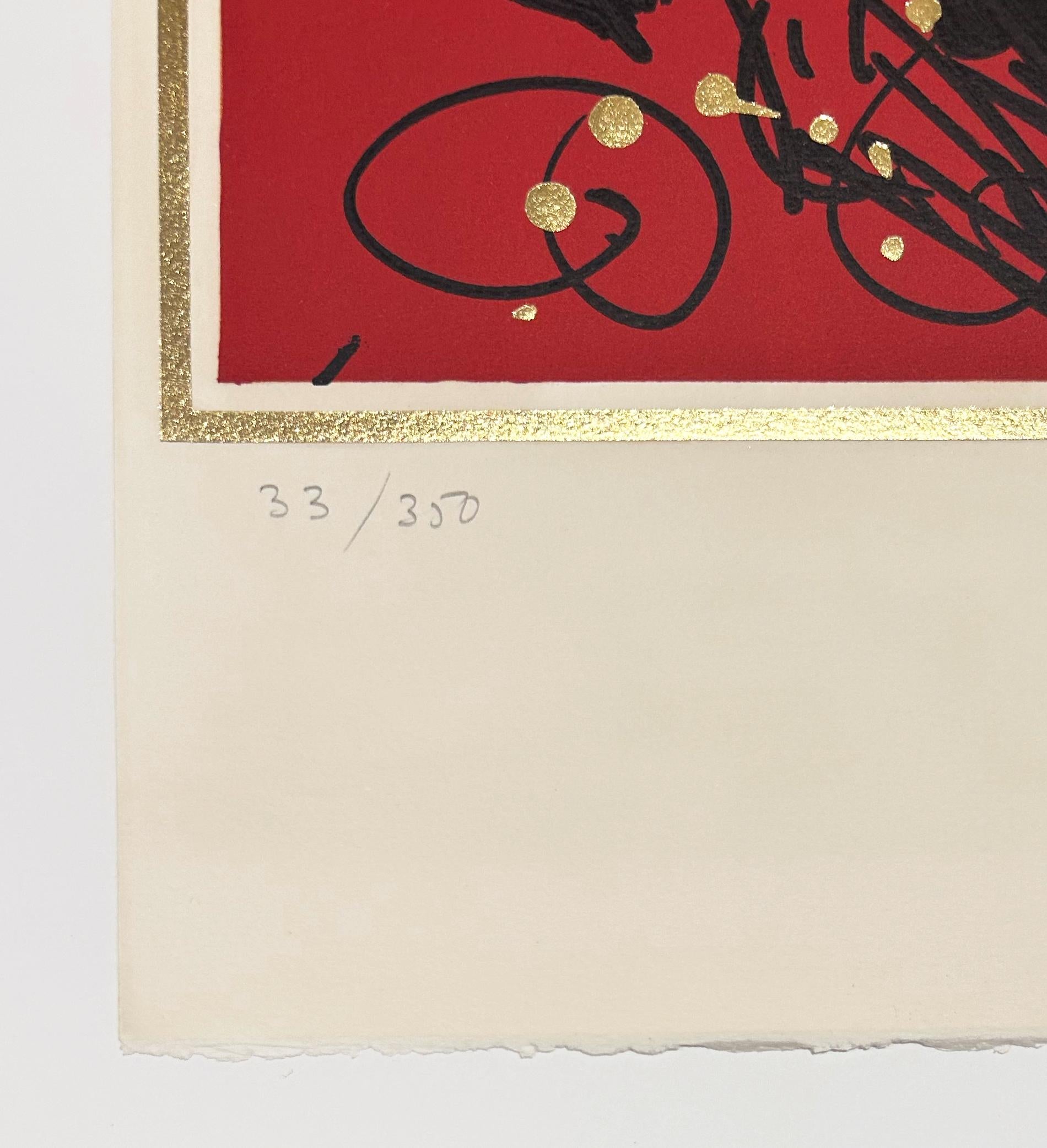 James the Greater (Lancelot of the Lake) - Red Print by Salvador Dalí