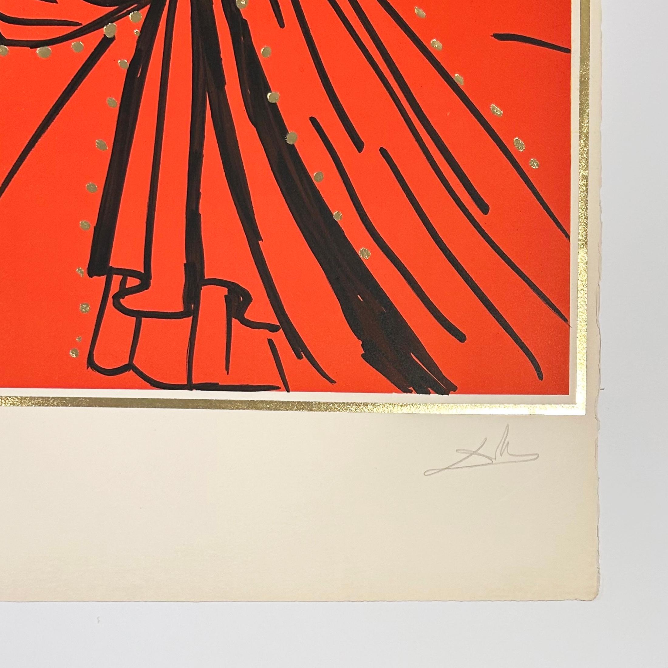 James the Lesser (Vicar of Britian) - Red Portrait Print by Salvador Dalí