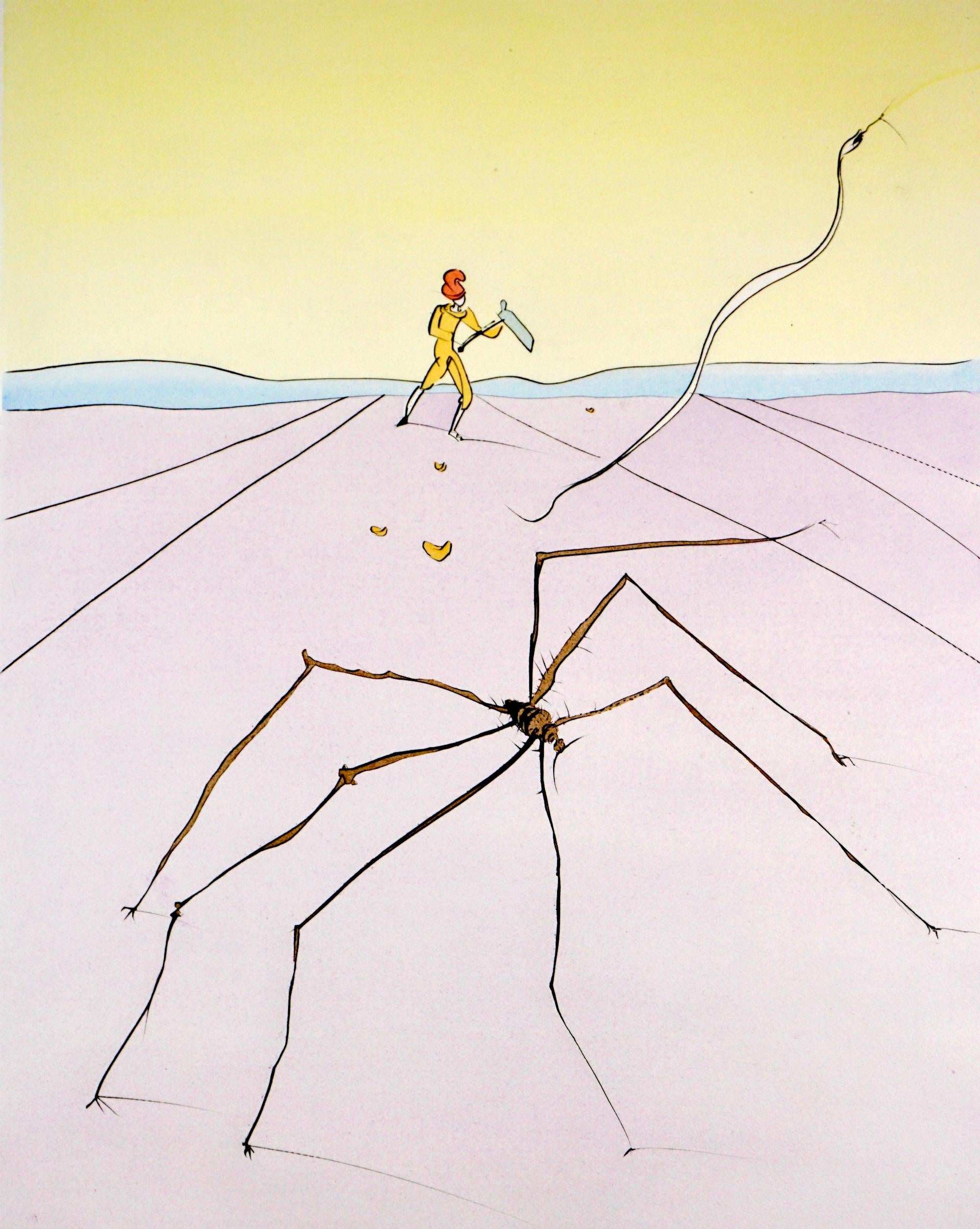 Cuentos de hadas japoneses La araña tejedora - Print de Salvador Dalí
