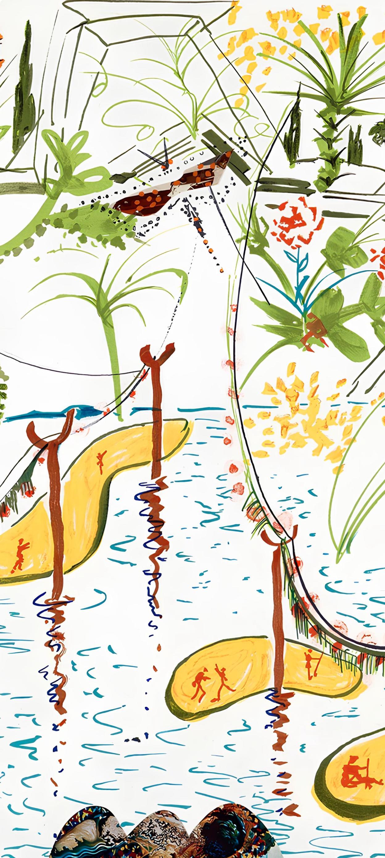 Jardin biologique (Michler/Löpsinger 822-831; Field 75-13) - Print Surrealismo di Salvador Dalí