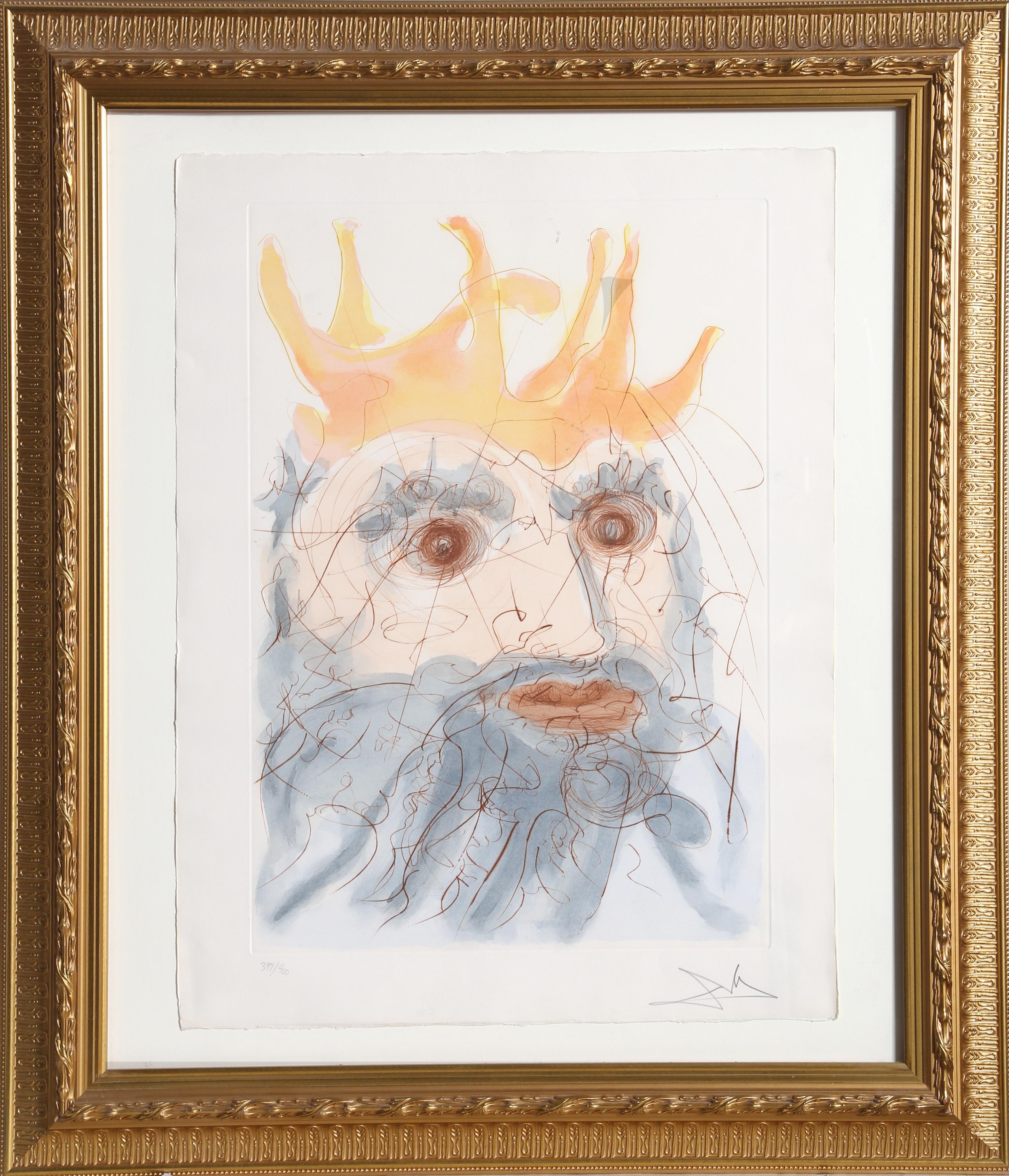 Portrait Print di Salvador Dalí - Geremia - Il nostro patrimonio storico, acquaforte surrealista firmata da Salvador Dalì