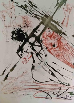 Jésus emportant la croix - Lithographie - 1965