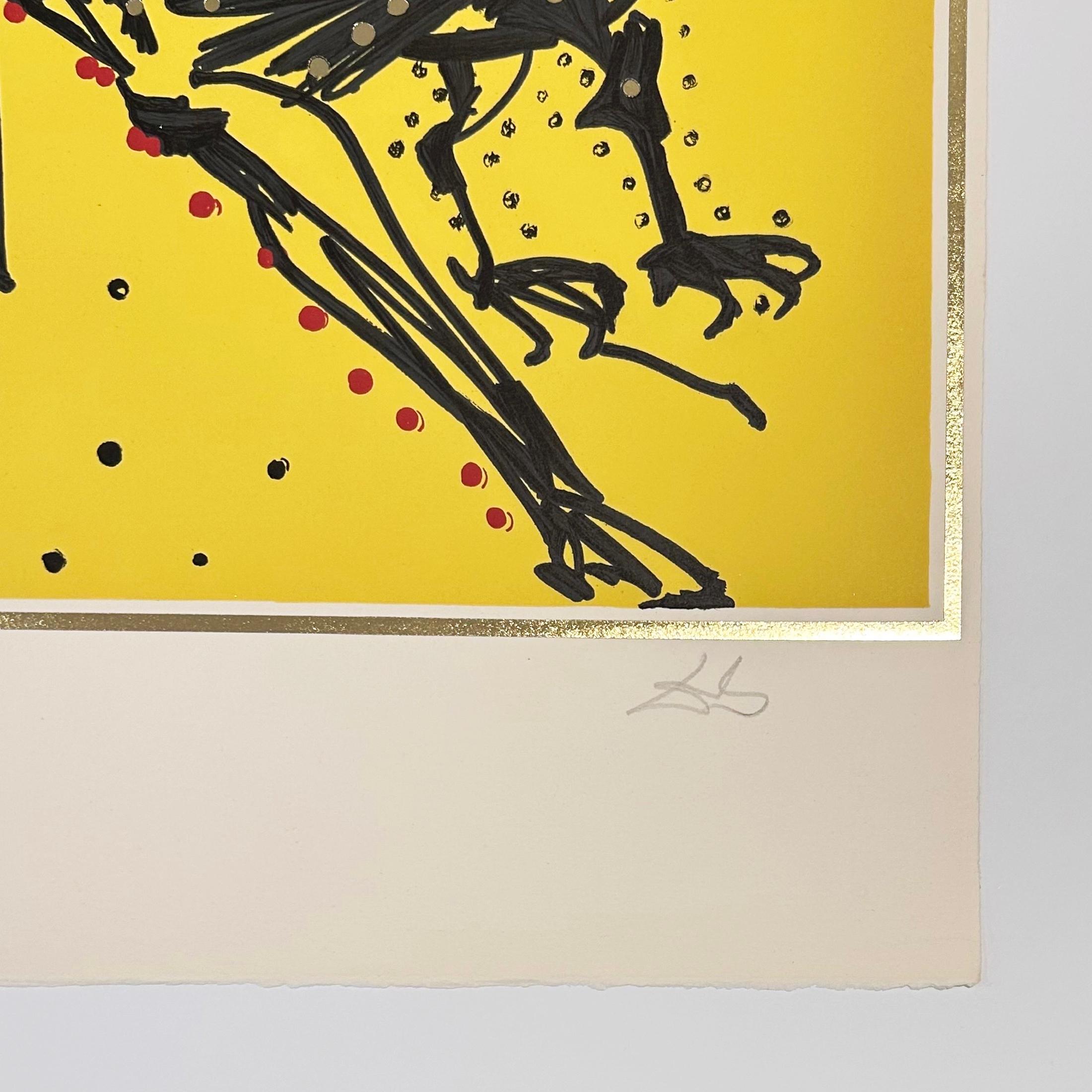 John (Knight of the Sparrow-Hawk) - Yellow Print by Salvador Dalí