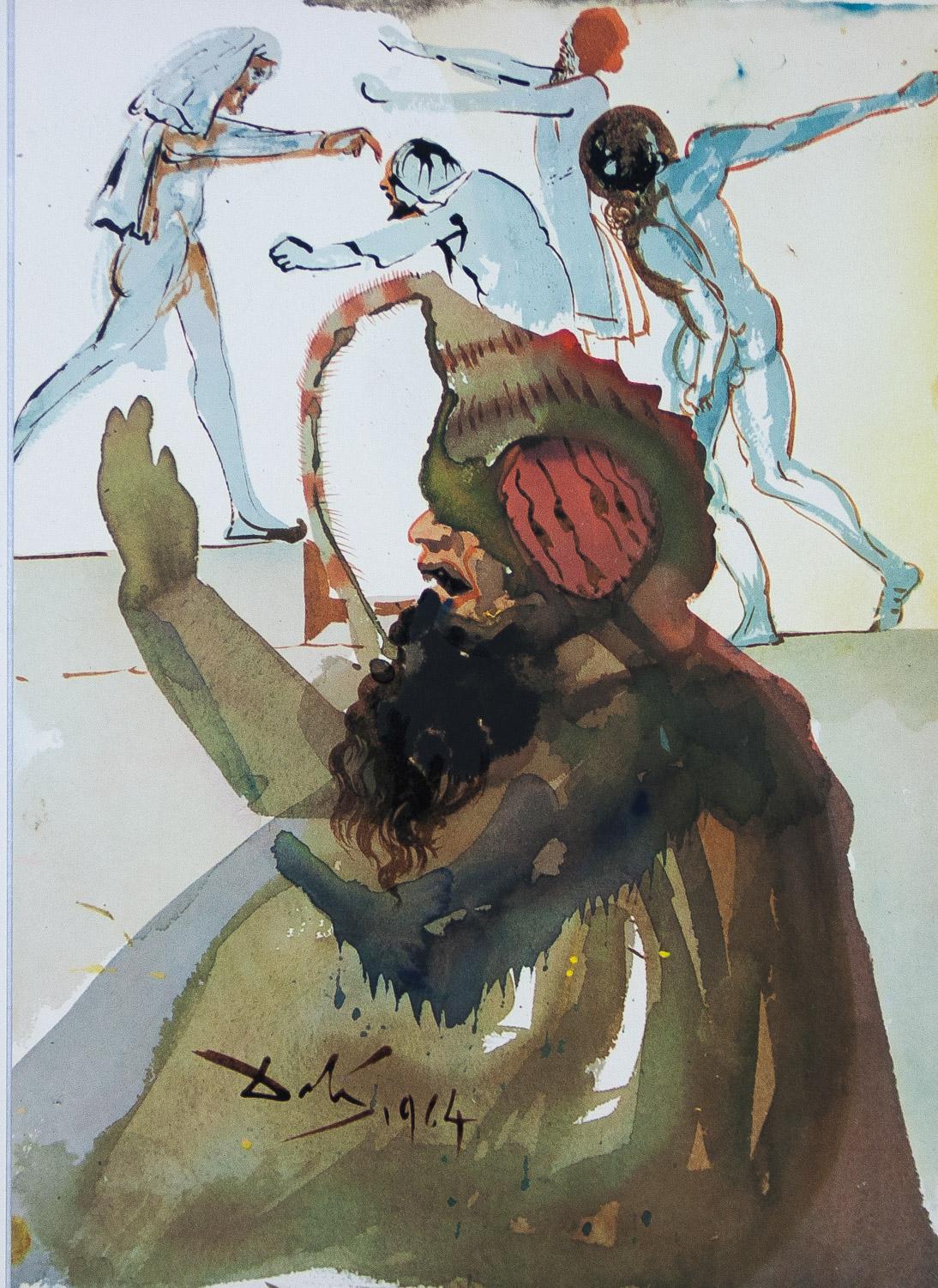 Salvador Dalí Figurative Print - Joseph And His Brothers in Egypt from Biblia Sacra by Salvador Dali