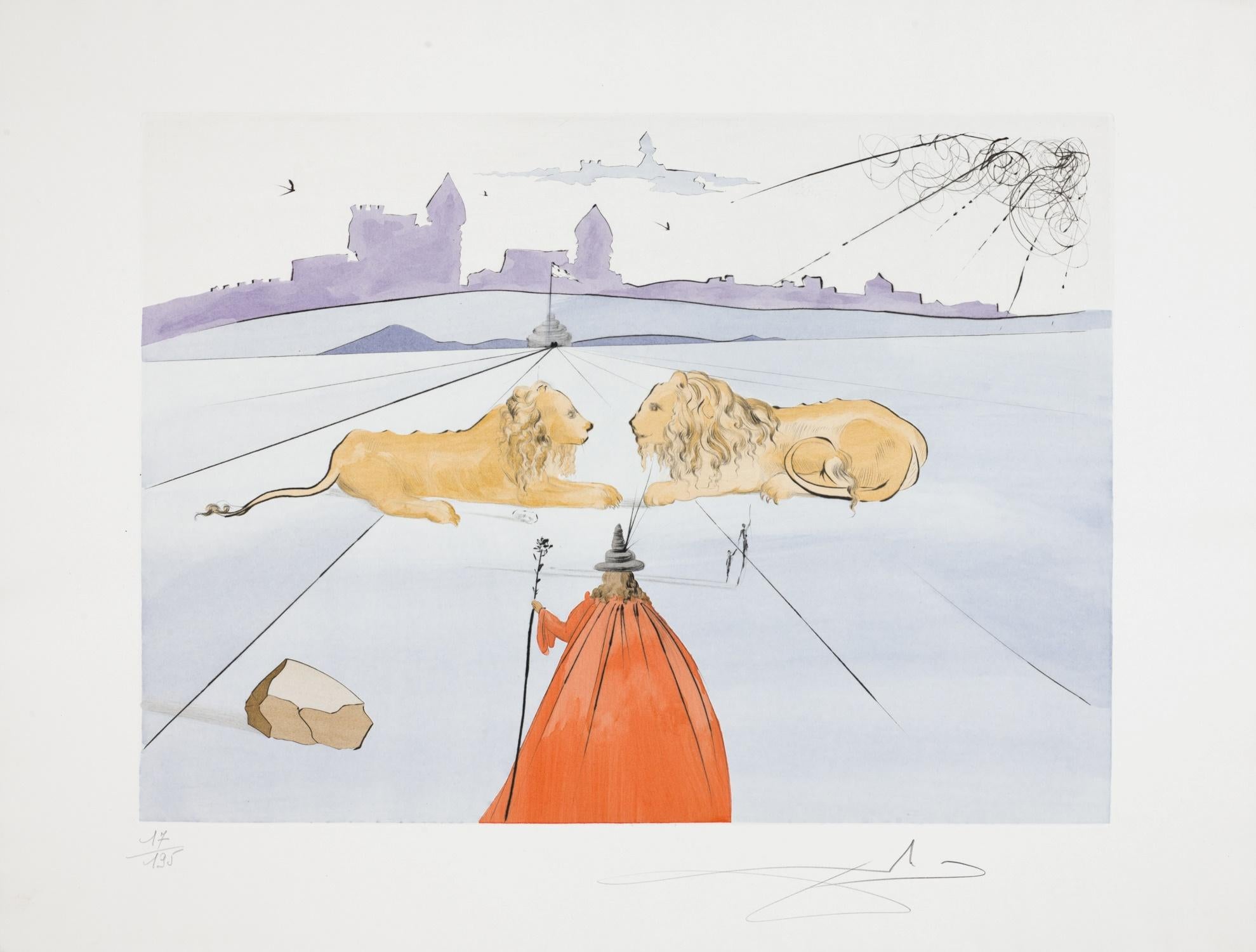 Figurative Print Salvador Dalí - Judah (trois tribus d'Israël), 1973