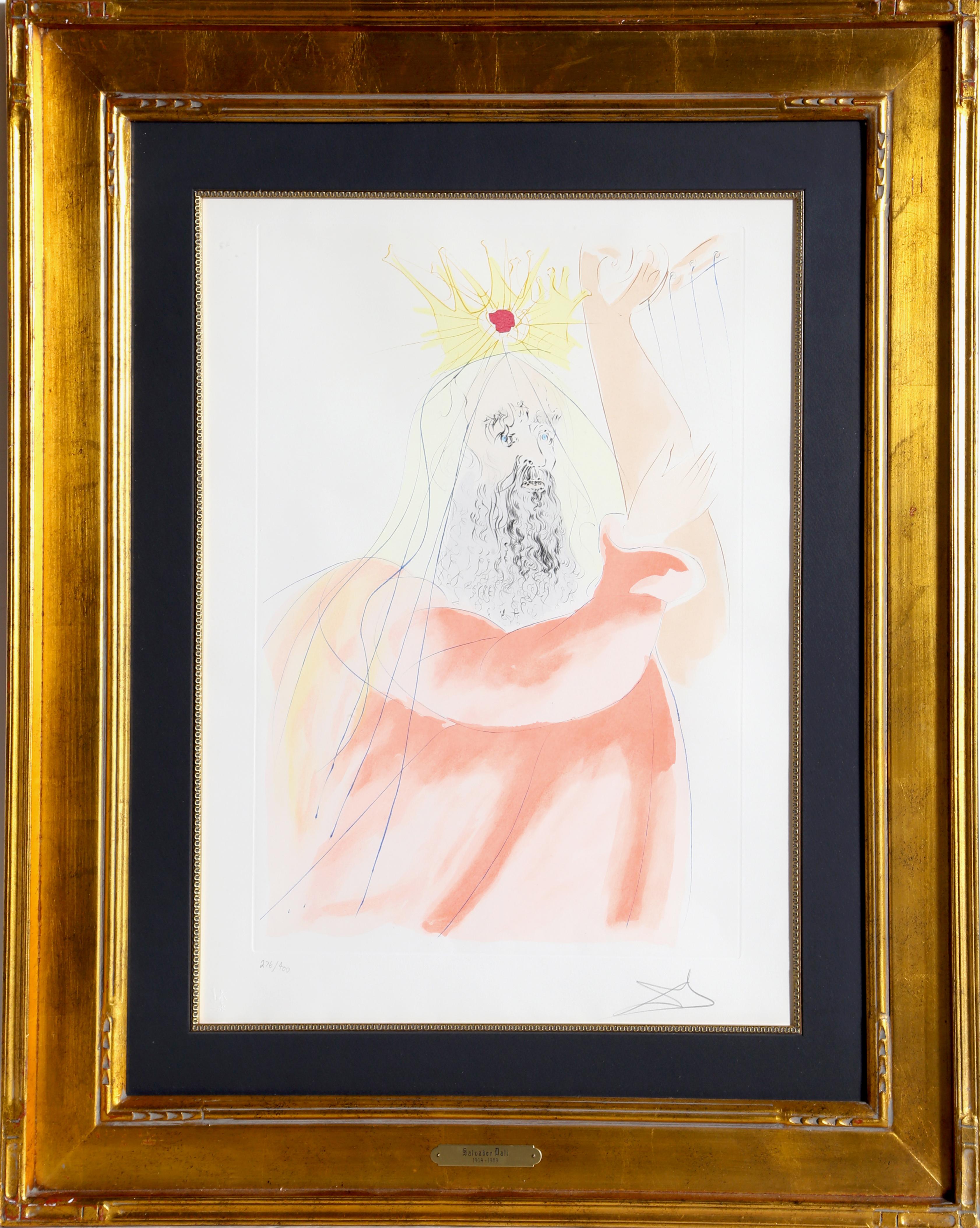 Salvador Dalí Figurative Print - King David from our Historical Heritage Suite by Salvador Dali