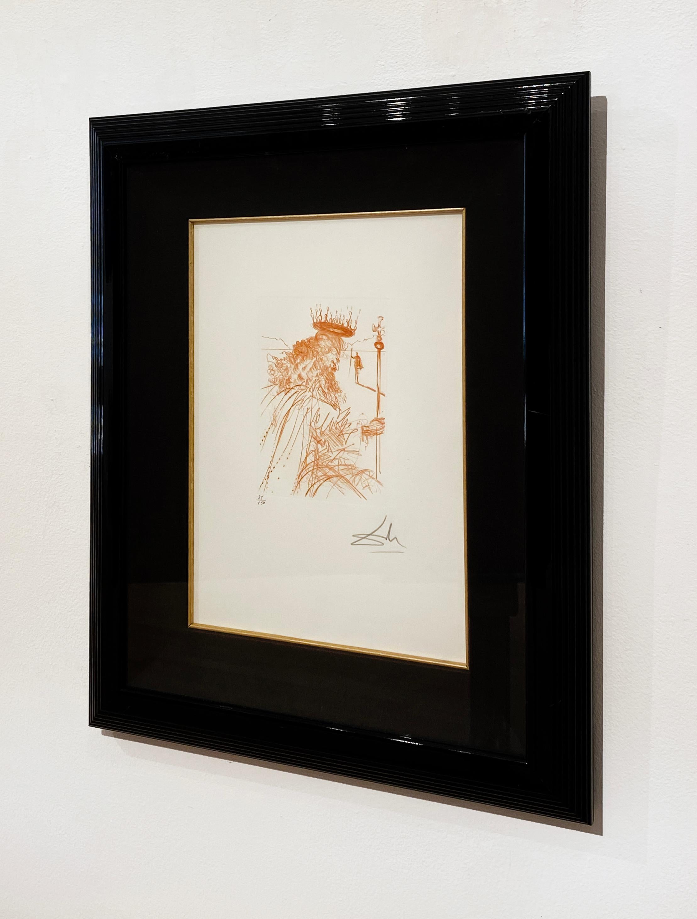 Artist:  Dali, Salvador
Title:  King Lear
Series:  Much Ado About Shakespeare
Date:  1968
Medium:  original drypoint engravings
Unframed Dimensions: 17.72