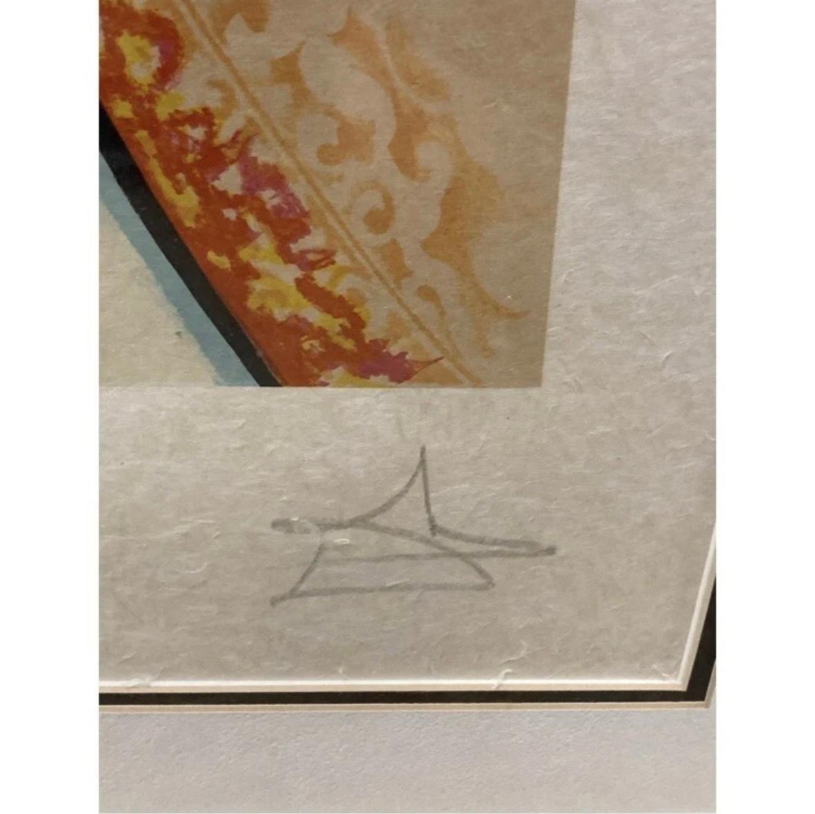 This is an Dali signed and numbered lithograph 150 made . Measurements
Overall: each 34 1/2 by26 1/4 inches 
Sight: 28 1/2 by 20 1/2 inches.

All the originals of this version are out of 150 .