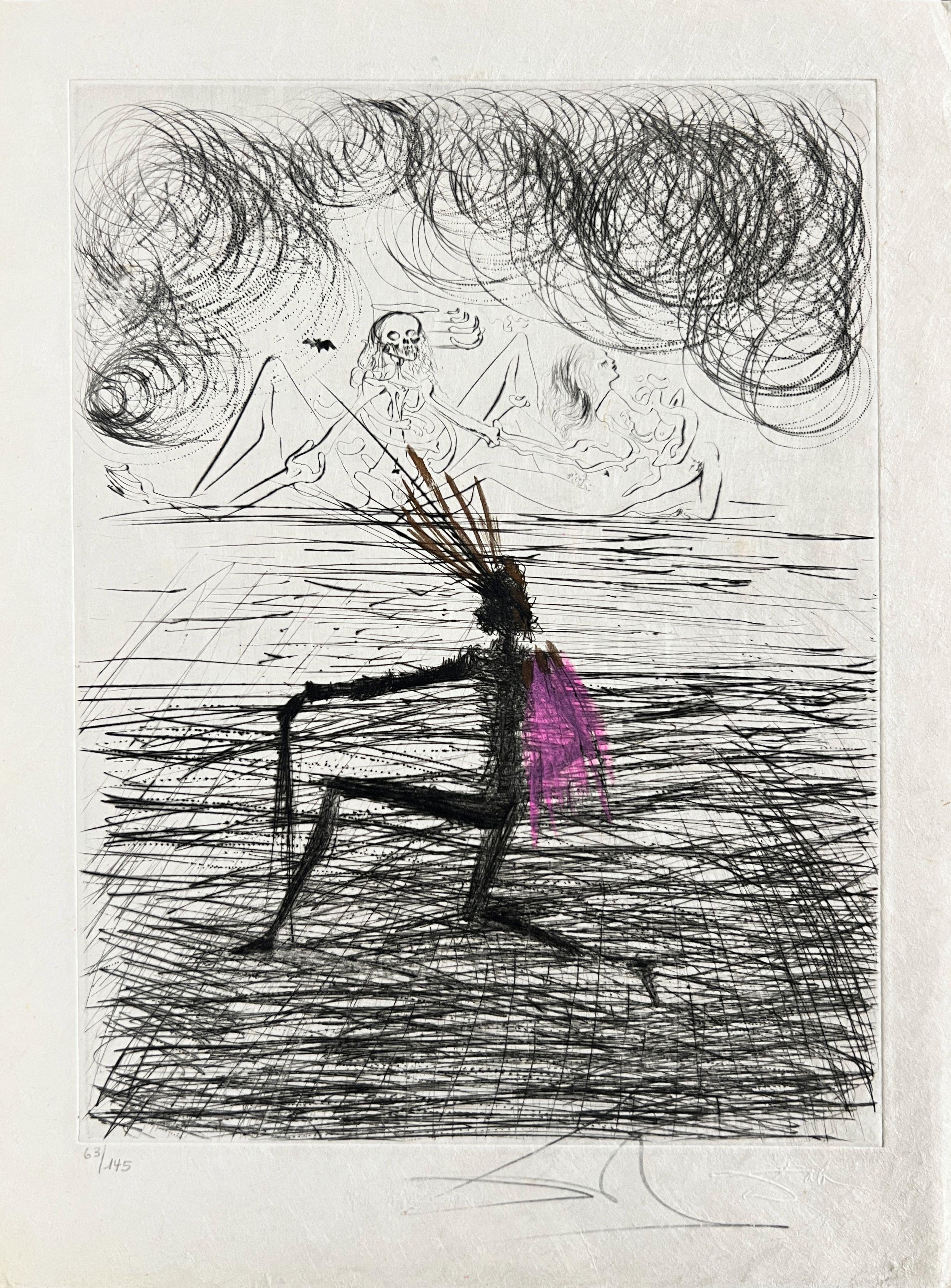 Kneeling Knight - Mixed Media Art by Salvador Dalí