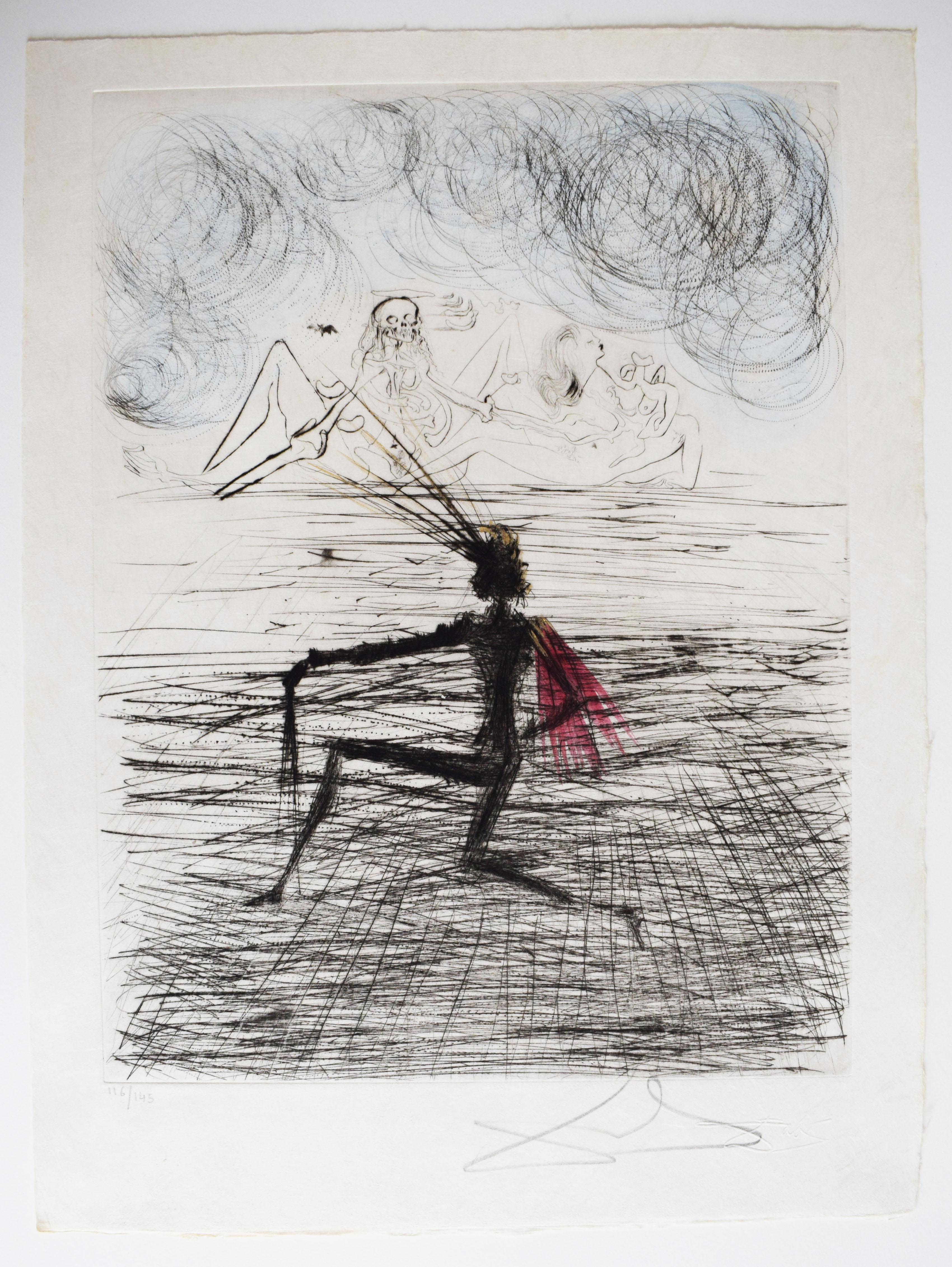 Kneeling Knight, from: Faust (Walpurgis Night) - Spanish Surrealism - Print by Salvador Dalí