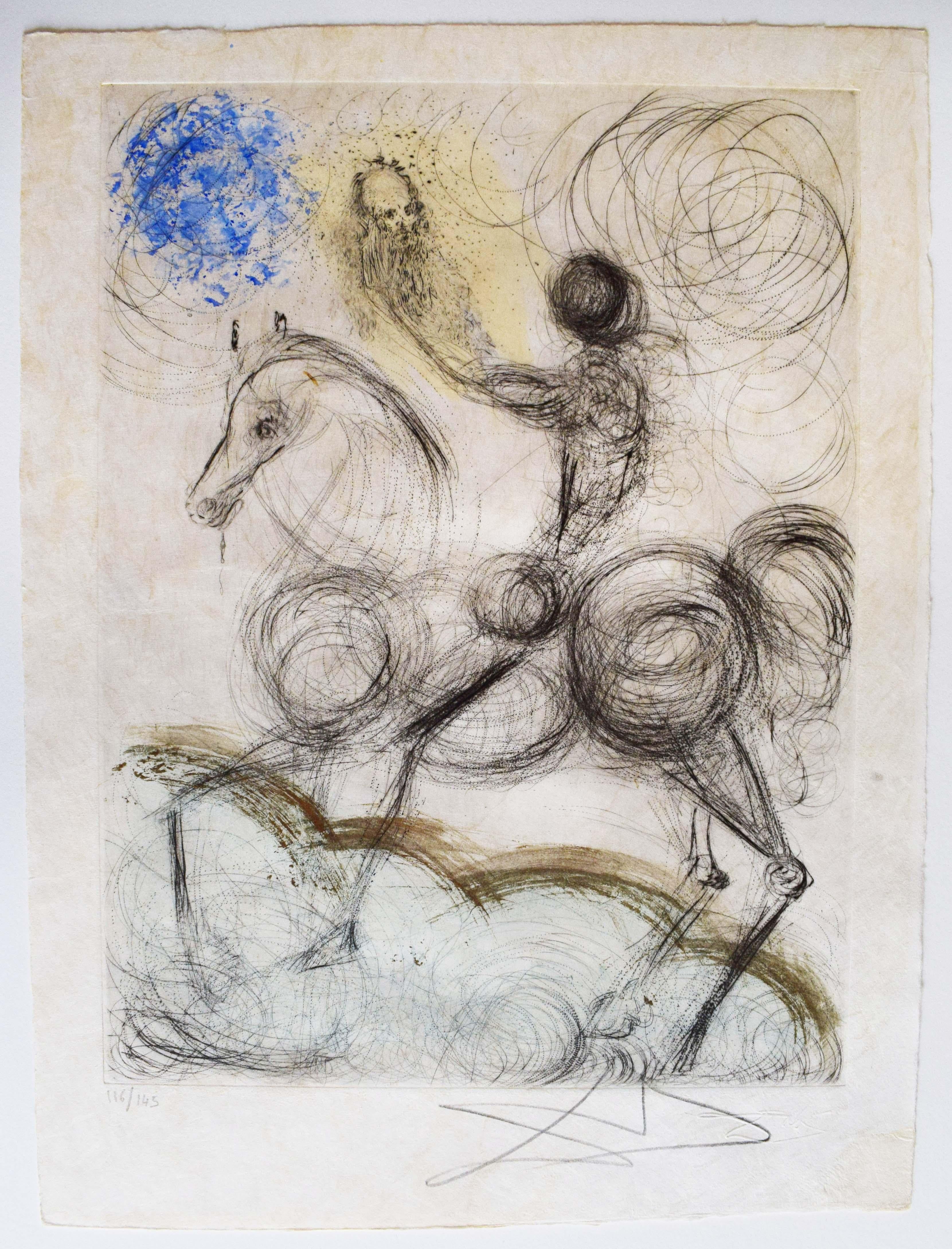Knight and Death, from: Faust (Walpurgis Night) - Spanish Surrealism - Print by Salvador Dalí
