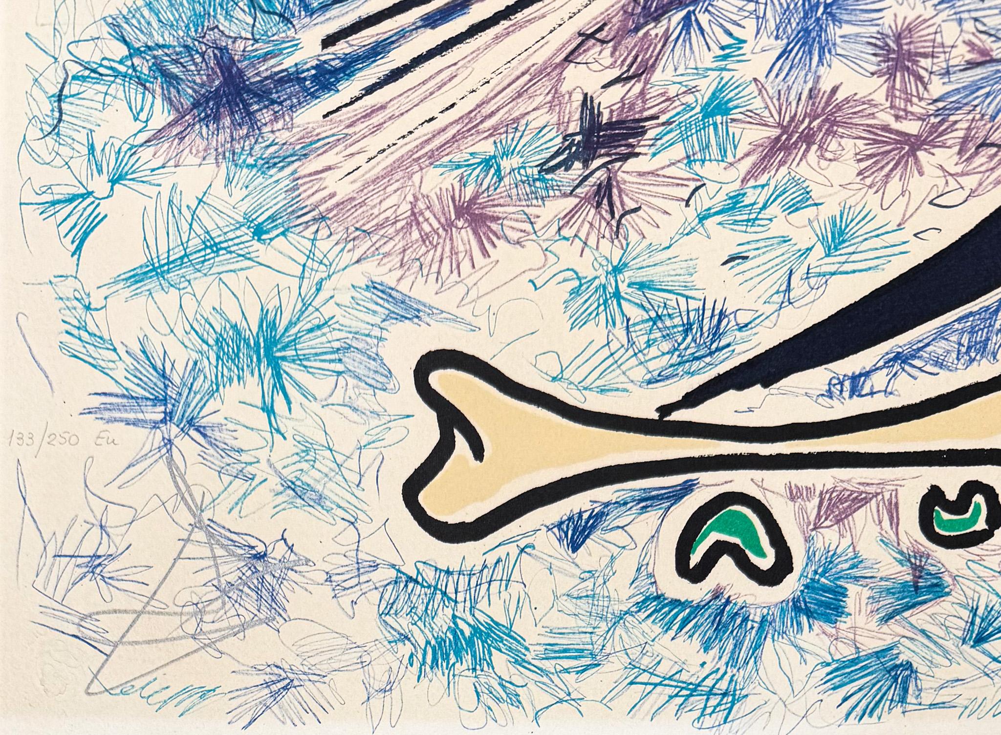 La civiltà sconfitta (Civilization Defeated) -Coloured lithograph on Arches For Sale 1