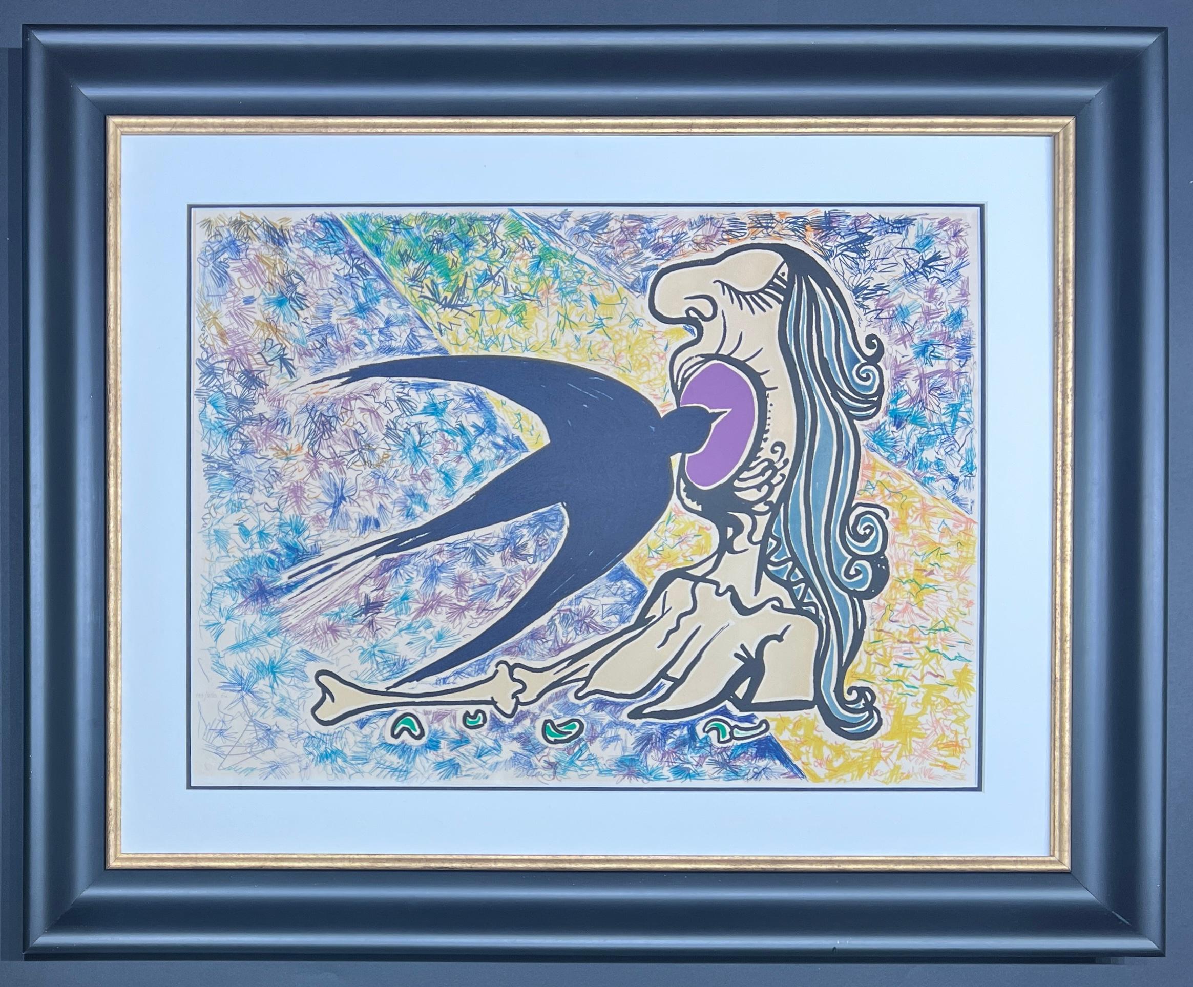 La civiltà sconfitta (La civilización vencida) -Litografía coloreada sobre Arches - Print de Salvador Dalí