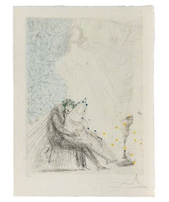 La Couple à la Bugie (Couple with a Candle) - Etching - 1968