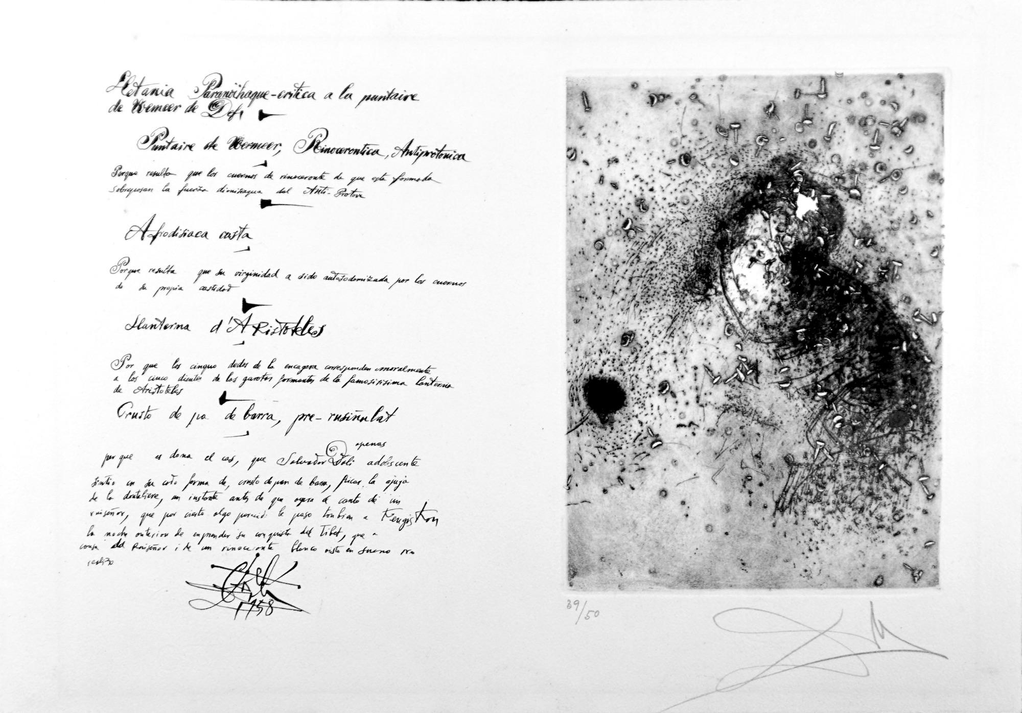 Salvador Dalí Abstract Print – La Dentelliere 