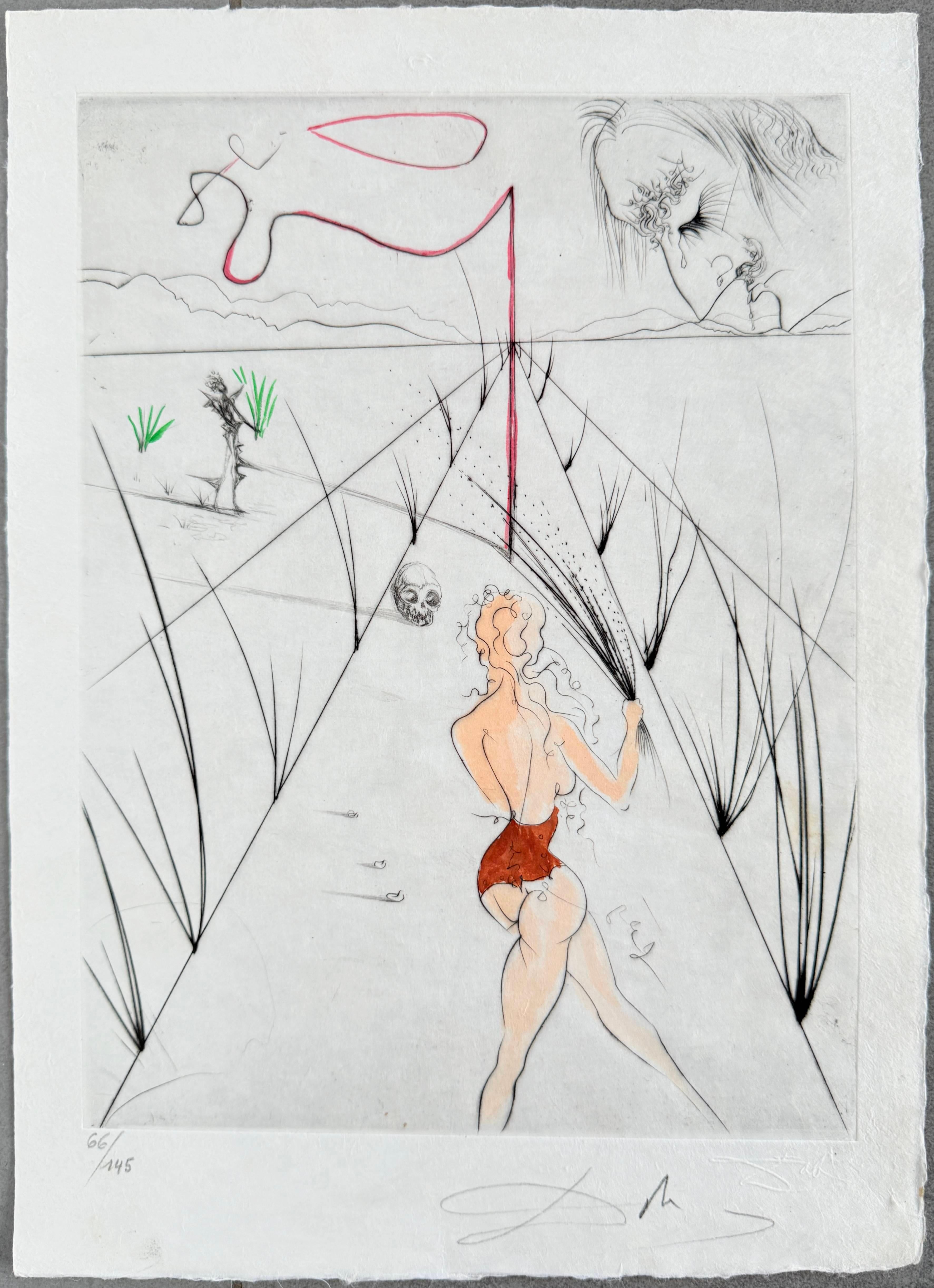 La Femme au fouet - Surrealist Print by Salvador Dalí