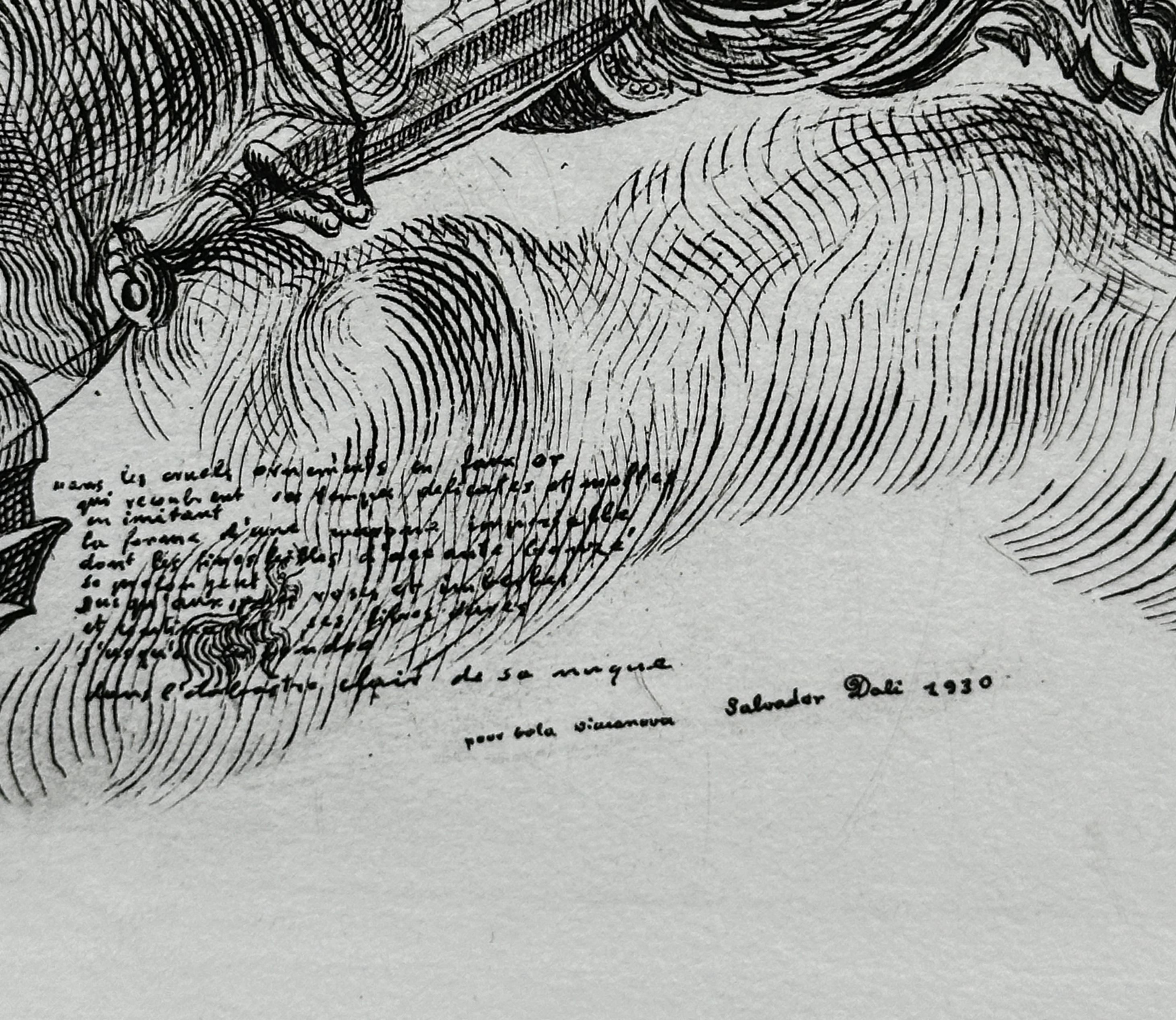 La Femme Visible - Abstract Print Gris de Salvador Dalí
