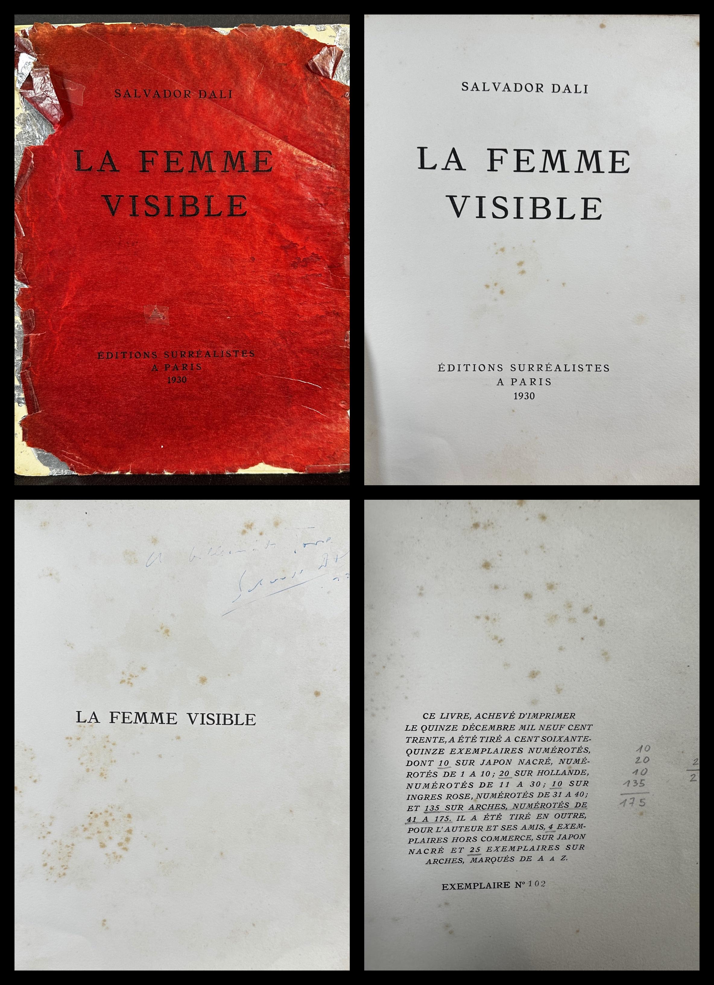 ARTISTA: Salvador Dalí

TÍTULO: La Femme Visible

MEDIO:  Heliograbado original - Aguafuerte en el libro titulado 