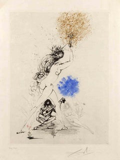 La Fille au Page - Gravure - 1968