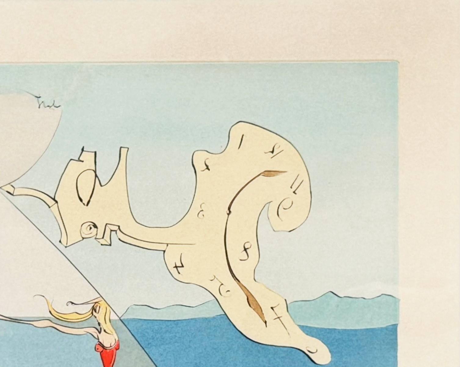 La machine à coudre - Surrealist Print by Salvador Dalí