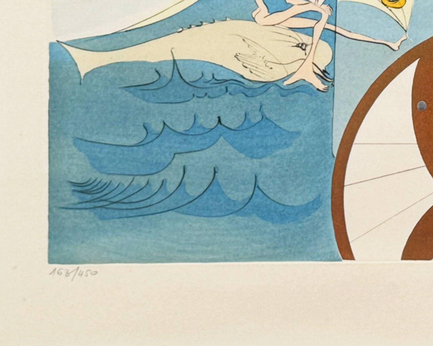 La machine à coudre - Gray Print by Salvador Dalí