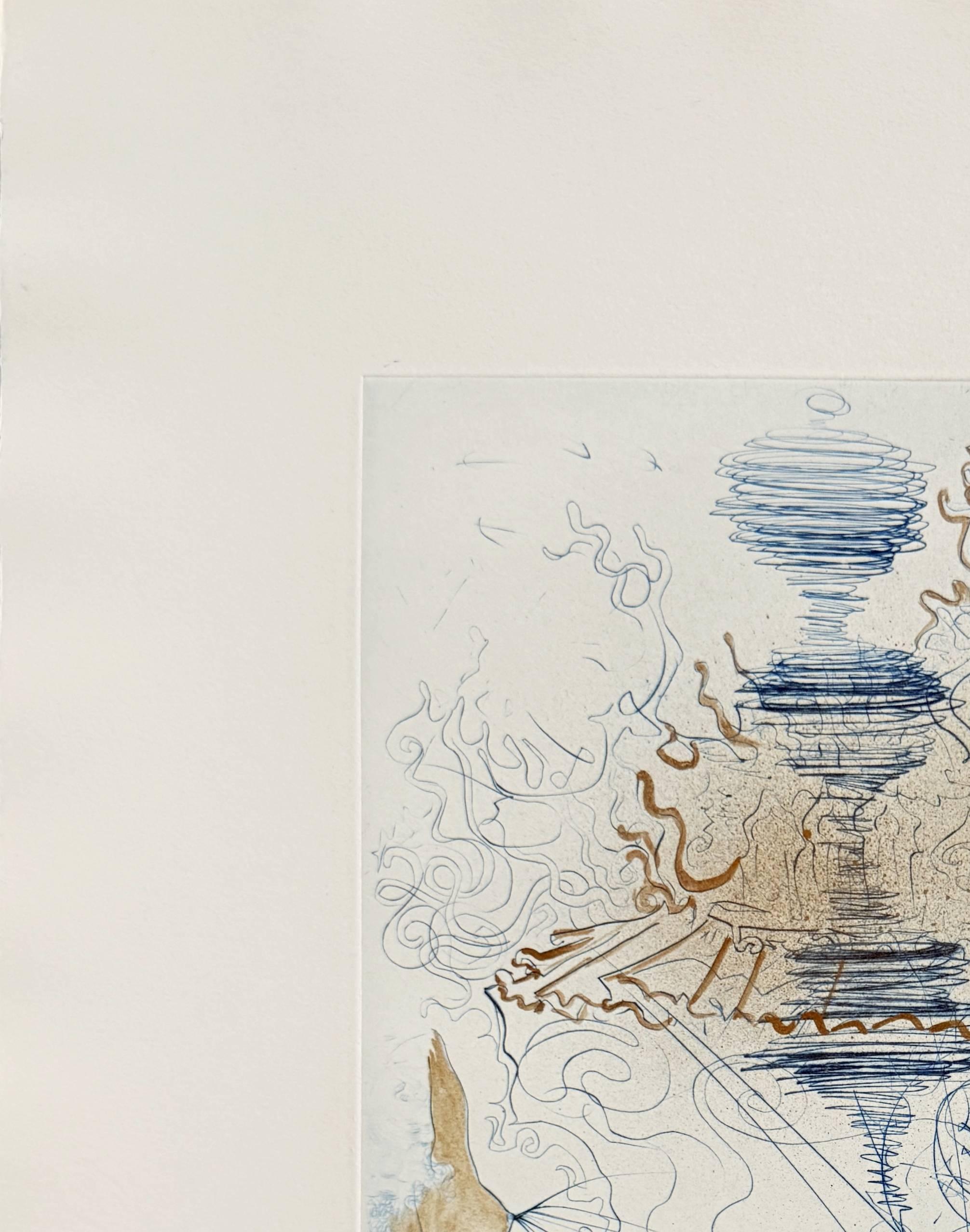 La Pagode (The Pagoda) - Beige Print by Salvador Dalí