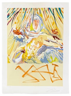 La Pieta Nera (Black Madonna), hand signed lithograph
