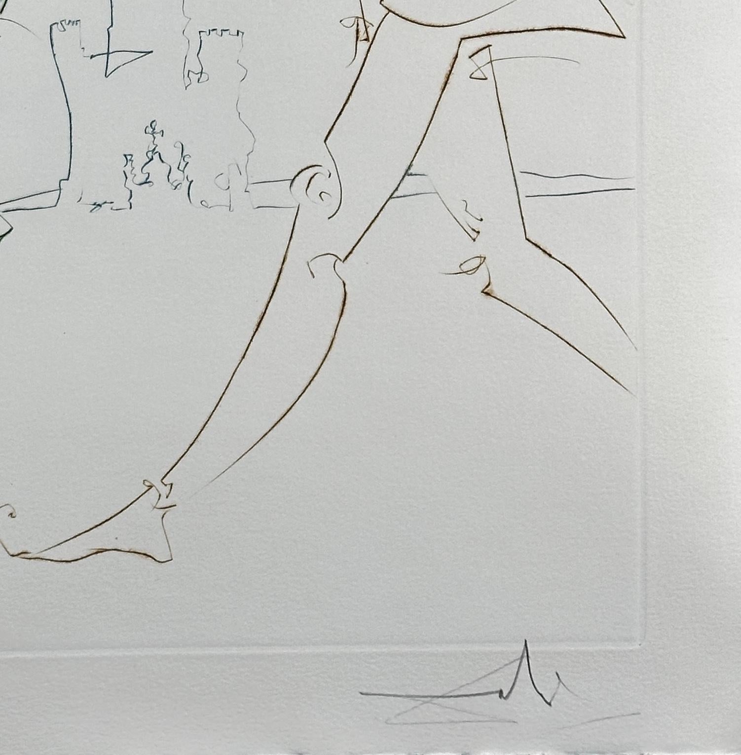 La Quete du Graal El Paso de Gadalore - Print Surrealista de Salvador Dalí