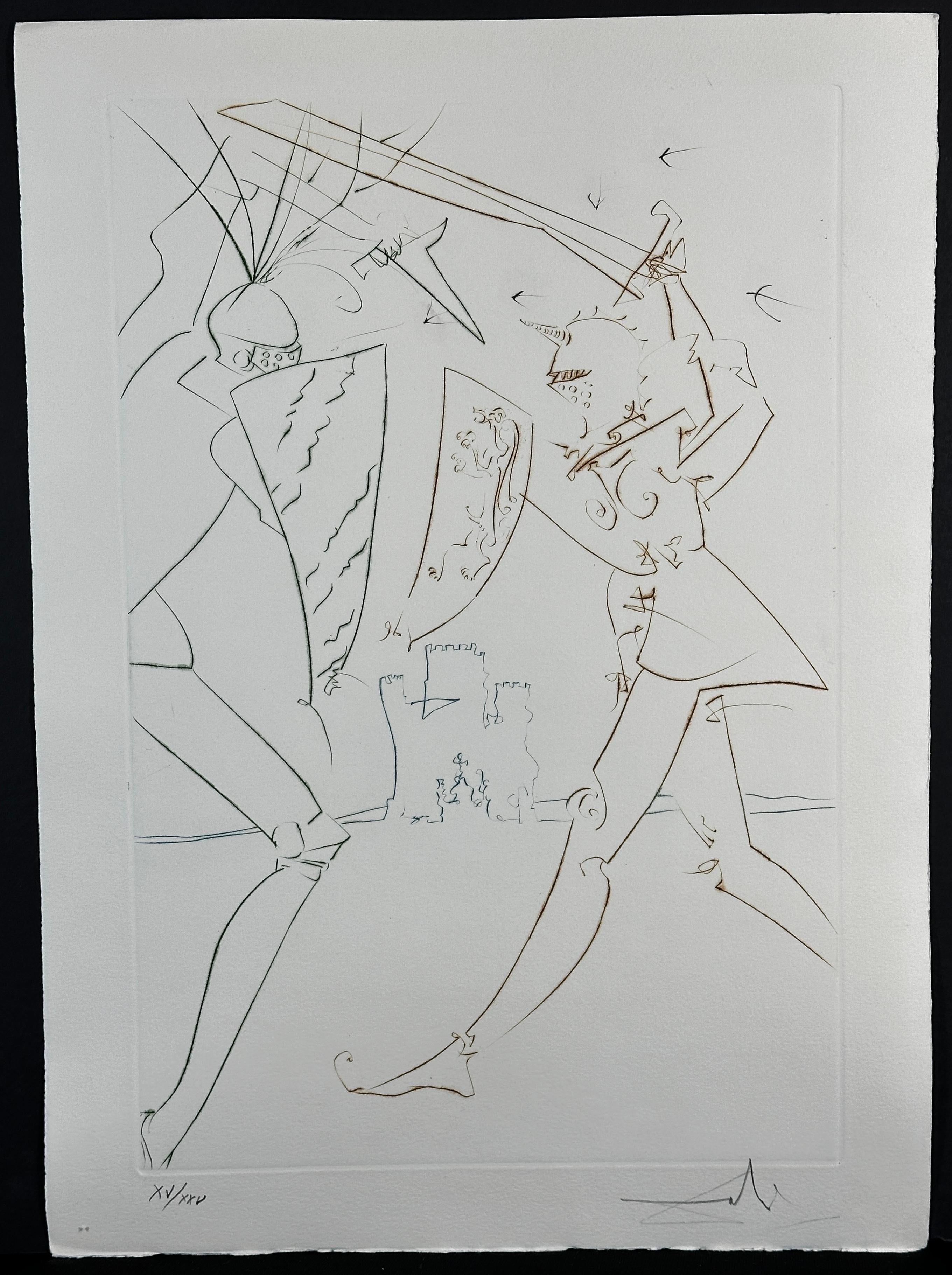 Figurative Print de Salvador Dalí - La Quete du Graal El Paso de Gadalore