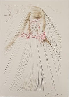 La Reine avait Bliaut de Soie - Acquaforte a puntasecca attribuita a S. Dalì - 1969