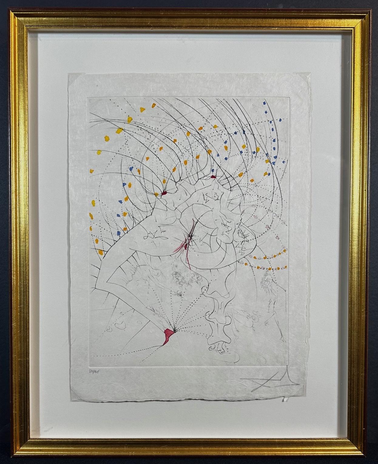 La Venus aux Fourrures Damenblatt Lady Leaf (Grau), Abstract Print, von Salvador Dalí
